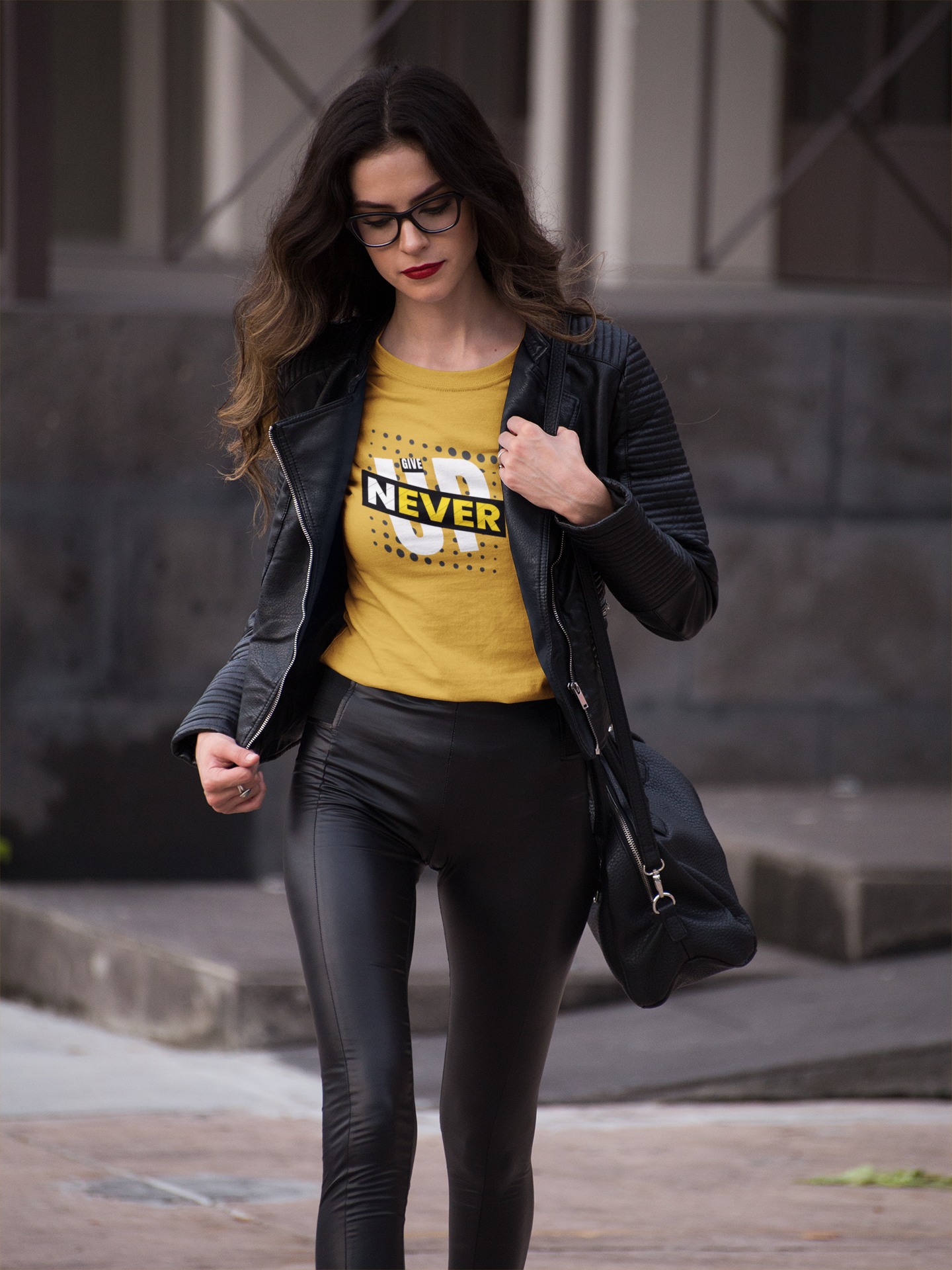 Strength in Style: 'Never Give Up' Empowerment Tee for Her