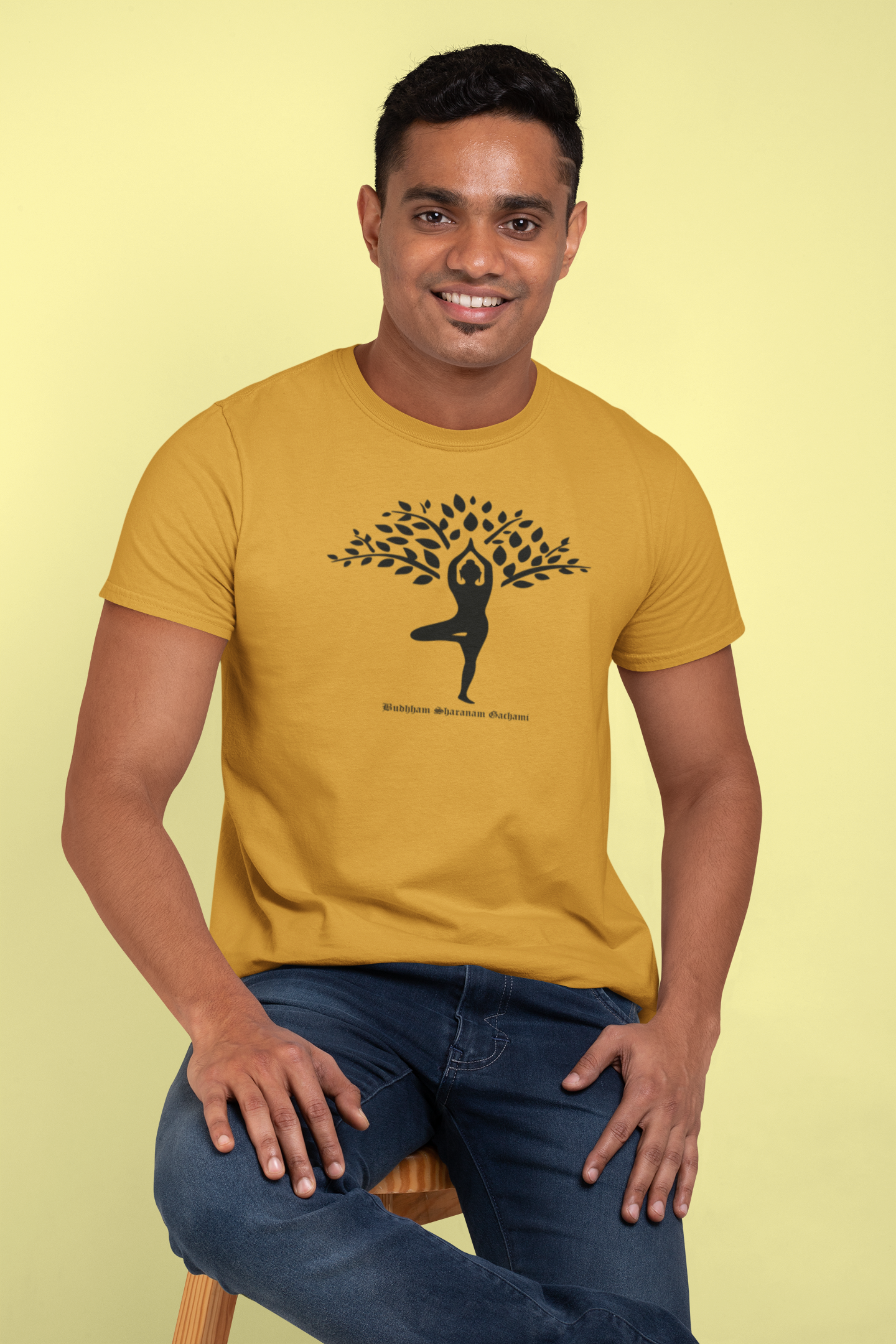 Yoga Tree Collection: Premium Cotton T-Shirt for a Harmonious Practice