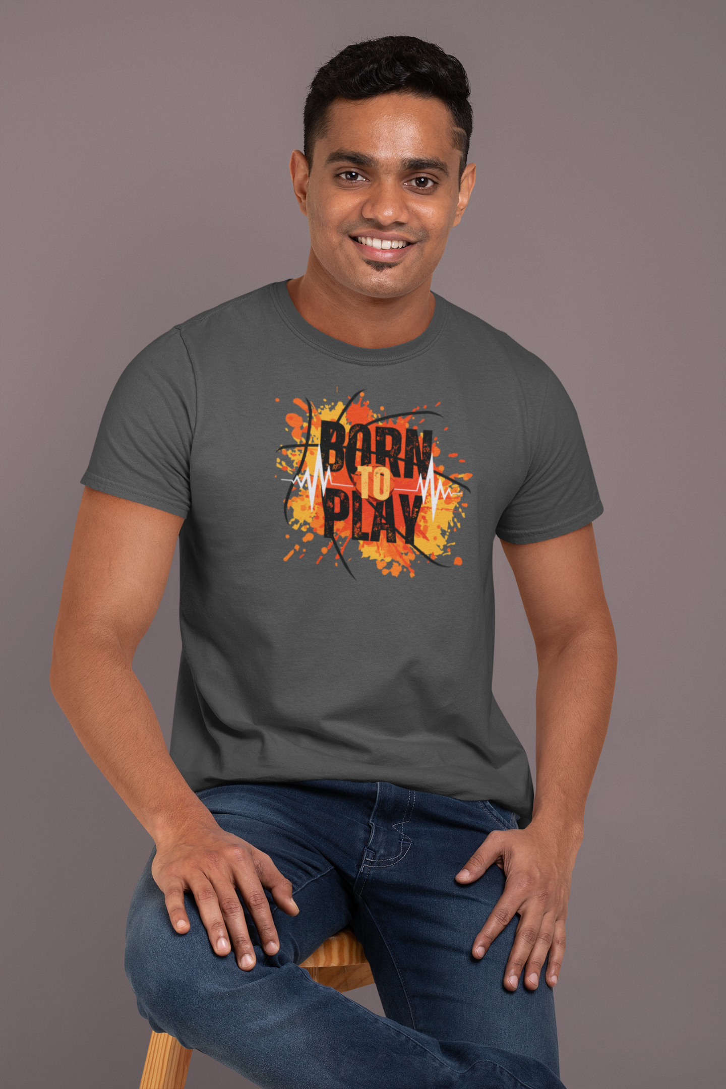 Born to Play Cotton T-Shirt - Comfortable and Stylish Casual Wear