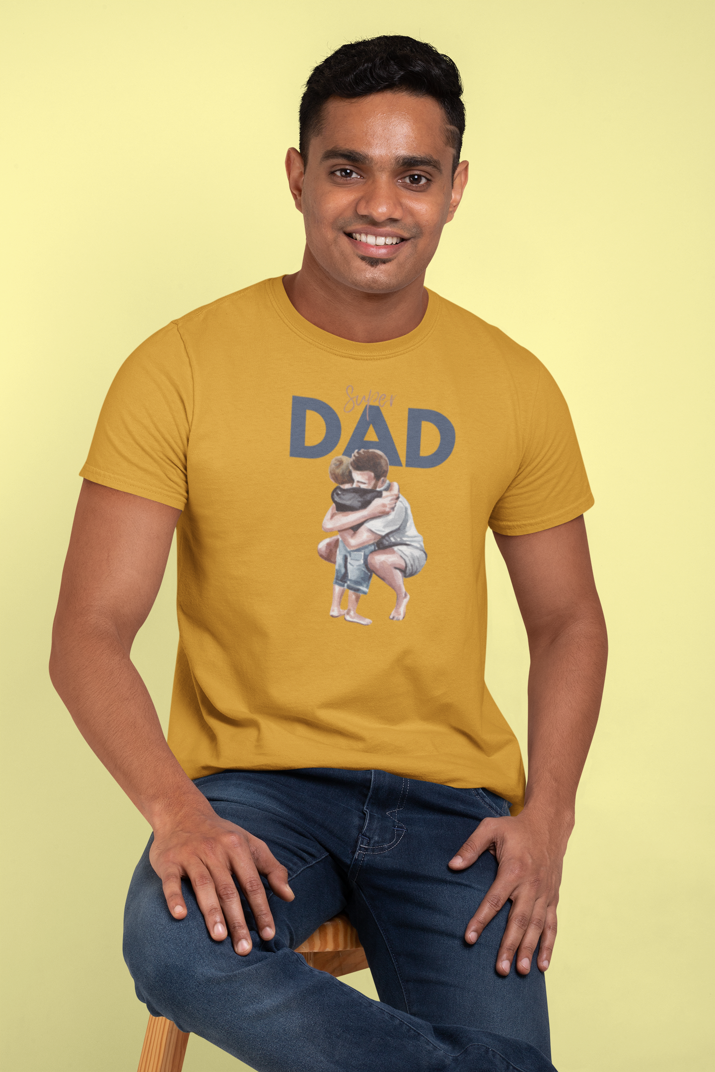 Super Dad Vibes: Premium Cotton Tee for the Ultimate Father