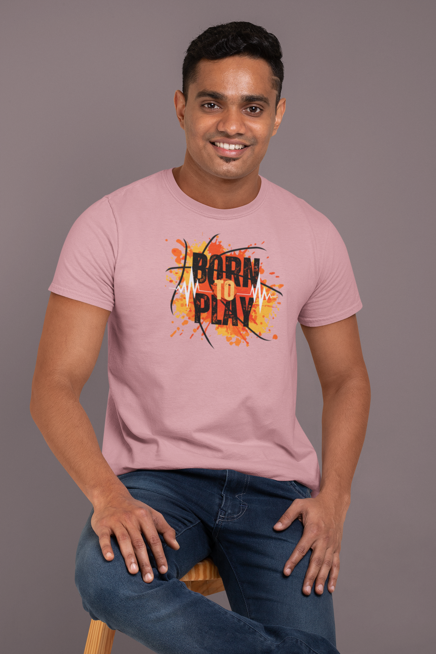 Born to Play Cotton T-Shirt - Comfortable and Stylish Casual Wear