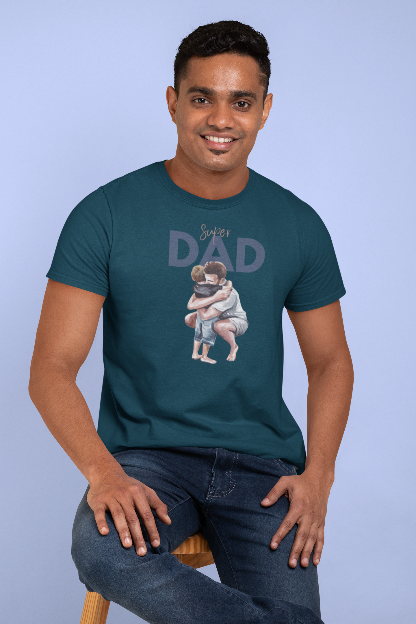 Super Dad Vibes: Premium Cotton Tee for the Ultimate Father