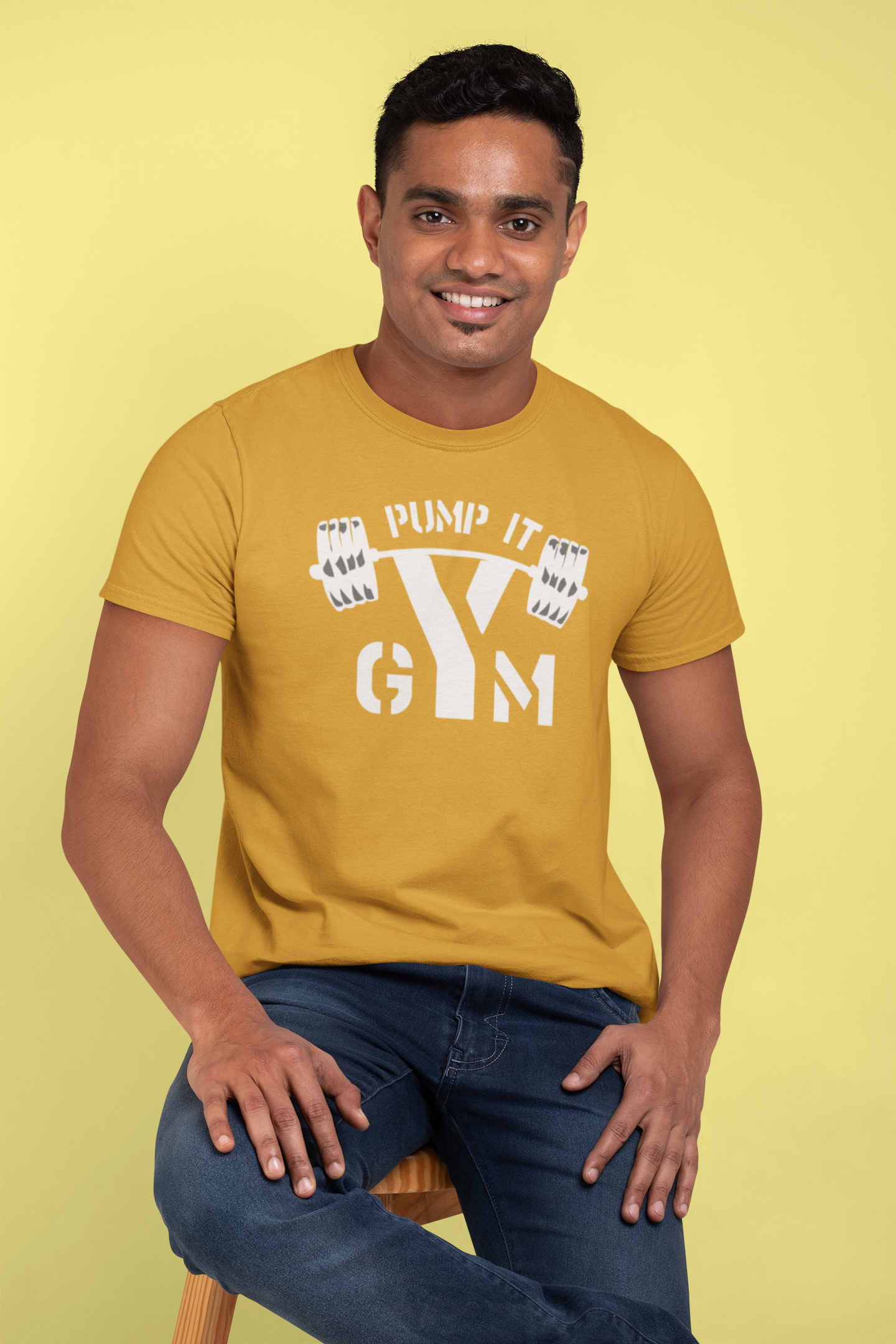 Pump It GYM Signature Cotton Tee - Unleash Your Power in Style