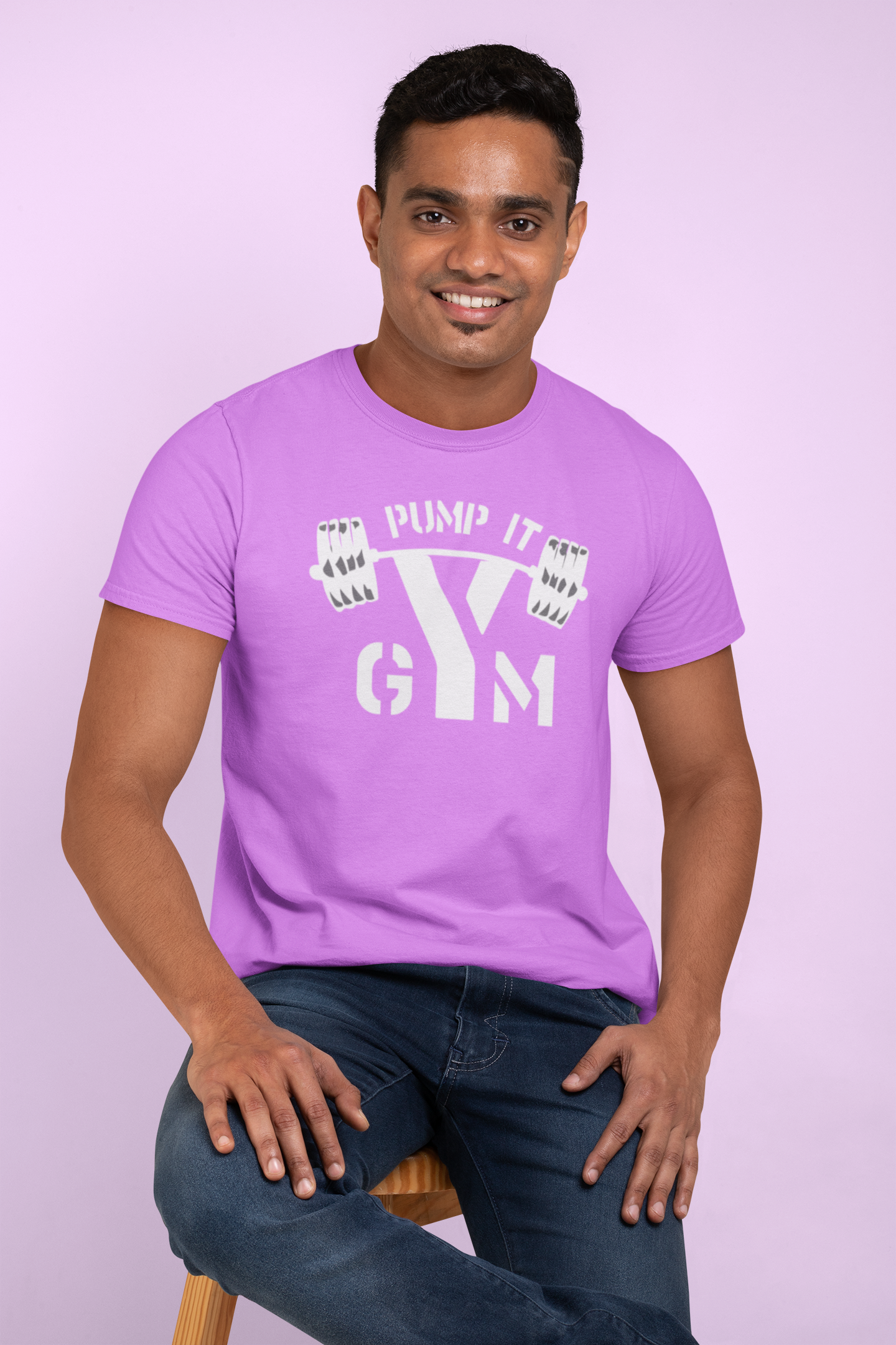 Pump It GYM Signature Cotton Tee - Unleash Your Power in Style