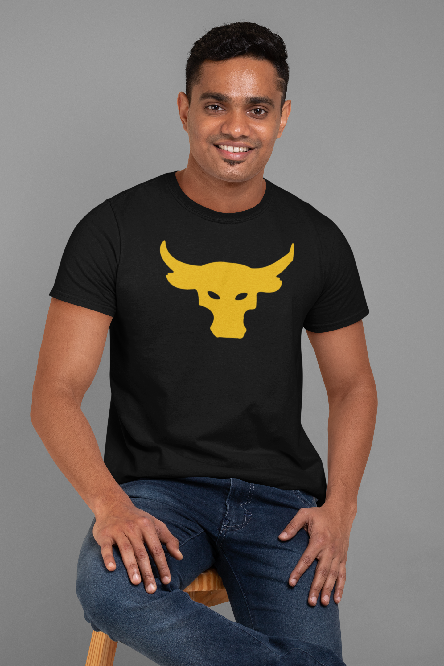 Bull Emblem Cotton Tee - Premium Comfort and Style