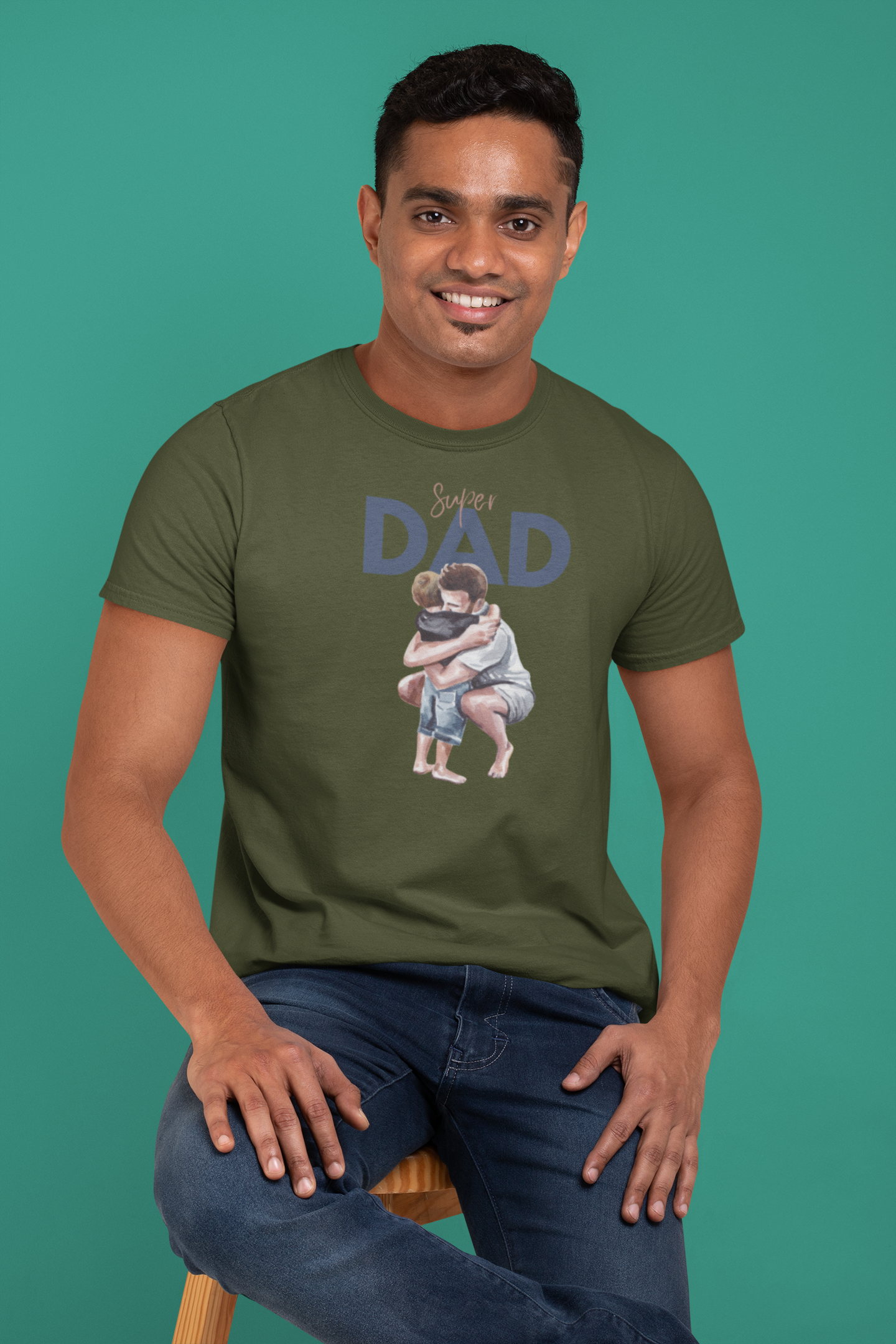 Super Dad Vibes: Premium Cotton Tee for the Ultimate Father