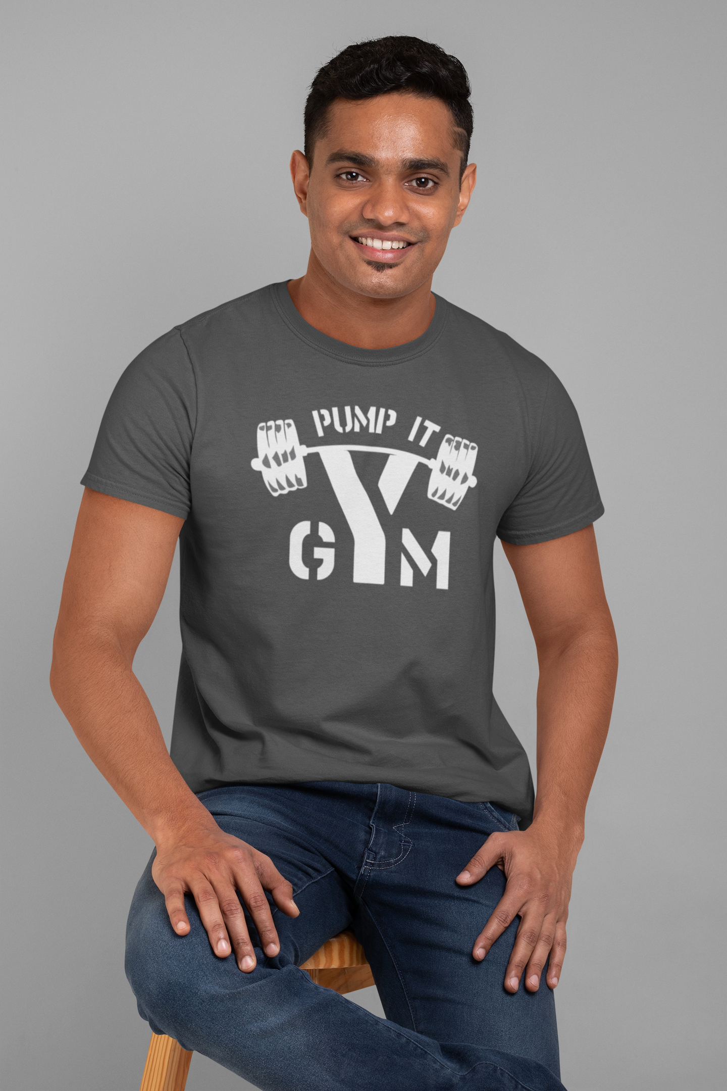 Pump It GYM Signature Cotton Tee - Unleash Your Power in Style