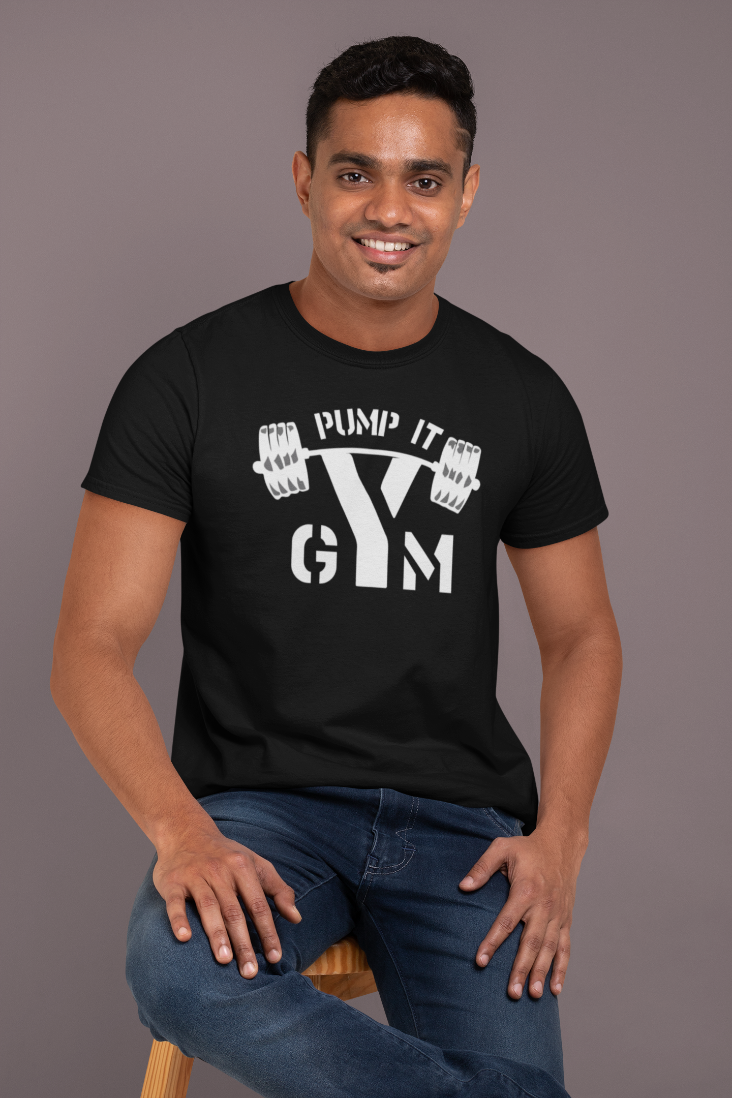 Pump It GYM Signature Cotton Tee - Unleash Your Power in Style