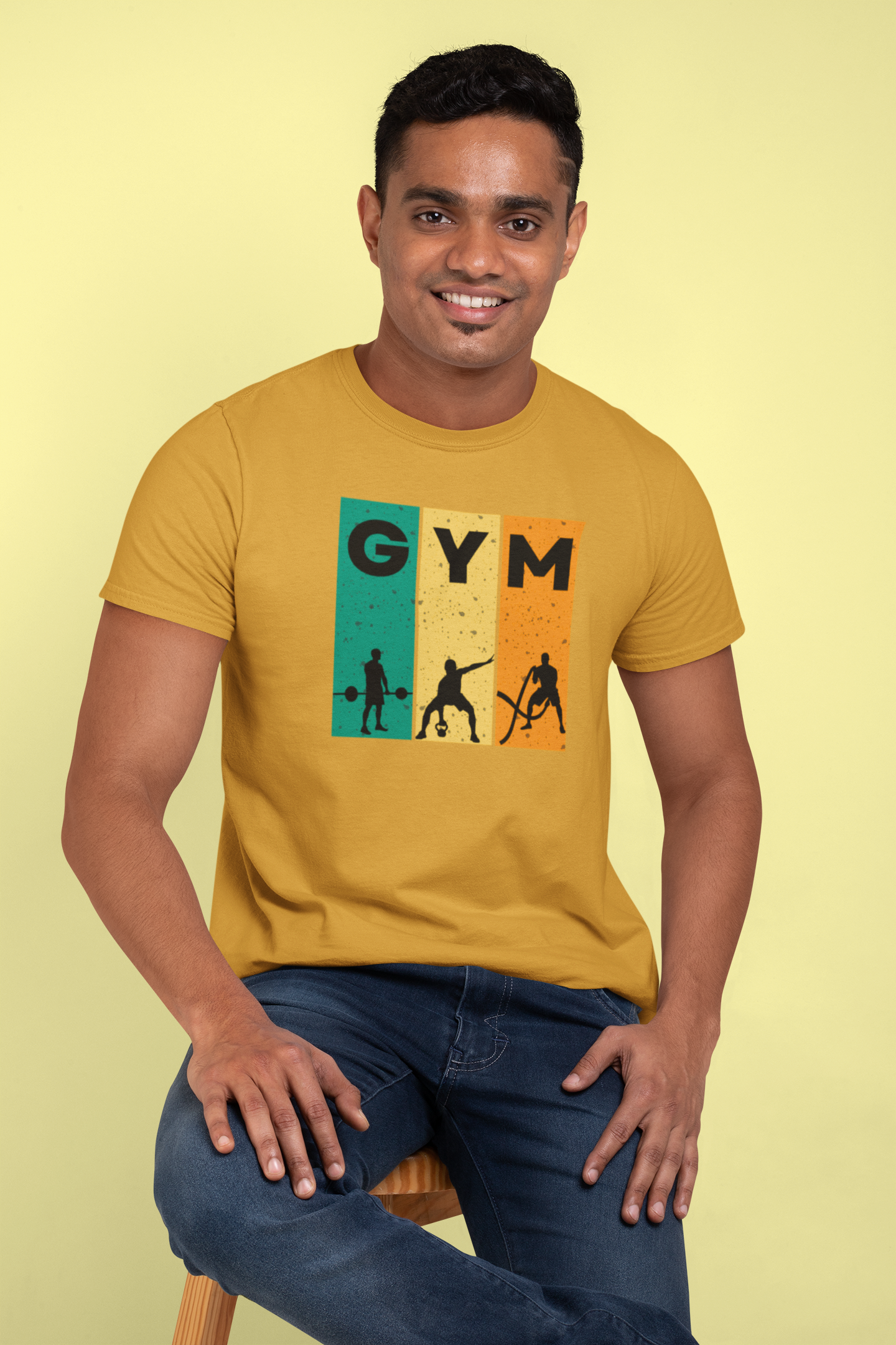 Classic Cotton GYM Tee - Unisex Fitness Shirt for Workout Enthusiasts