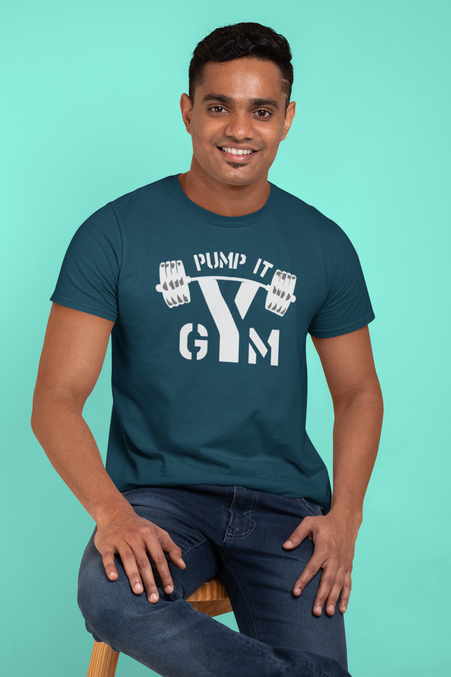 Pump It GYM Signature Cotton Tee - Unleash Your Power in Style