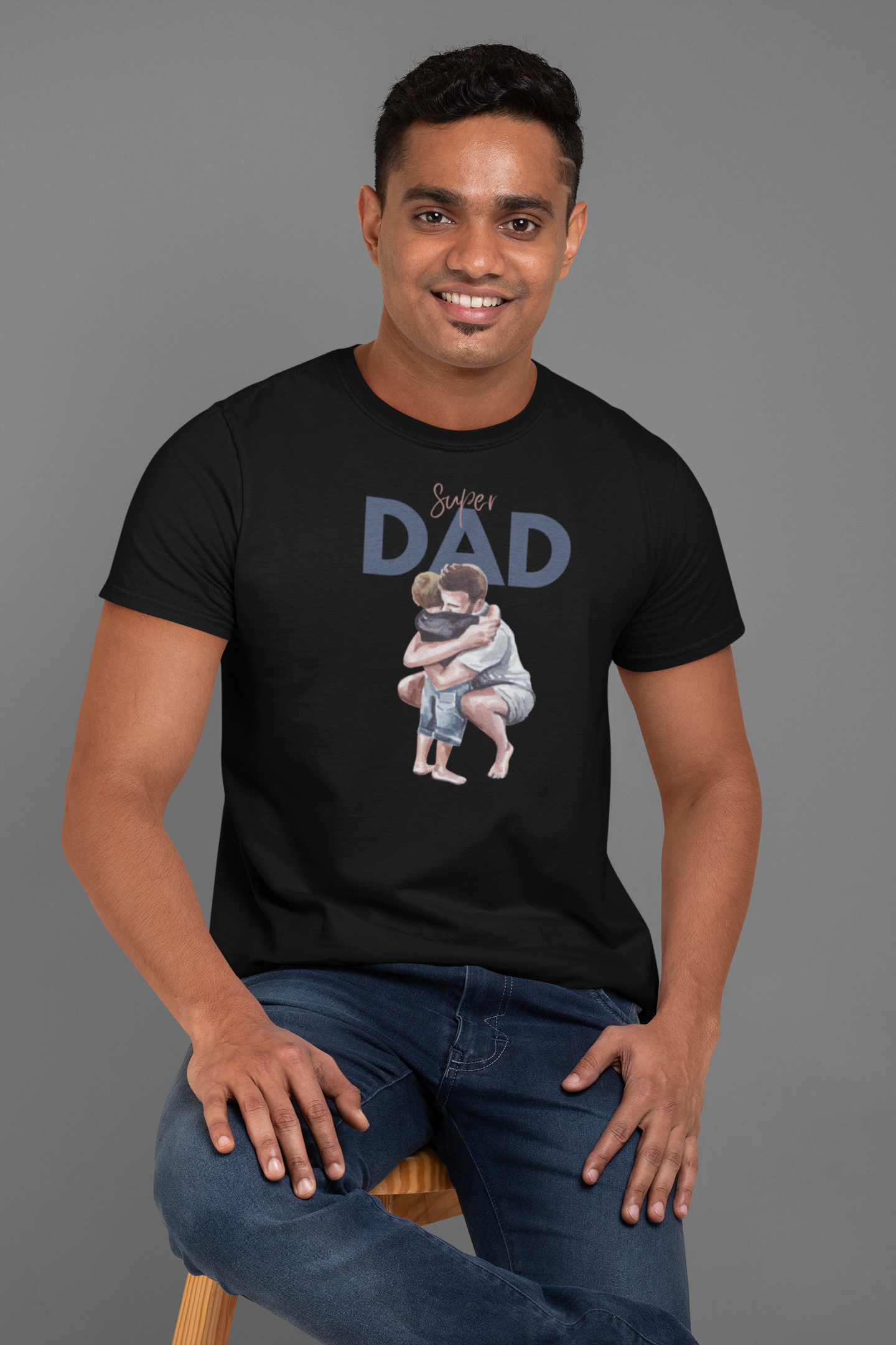 Super Dad Vibes: Premium Cotton Tee for the Ultimate Father