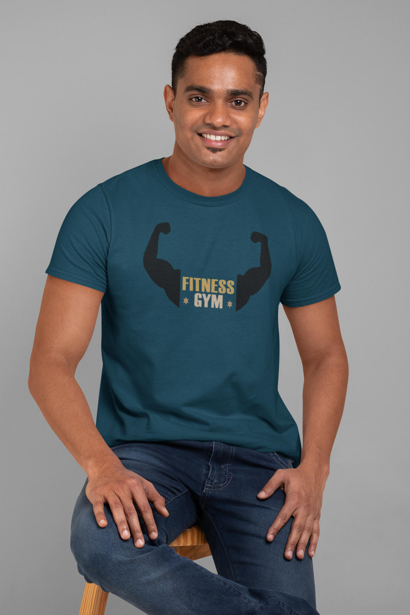 Cotton Fitness GYM T-Shirt - Comfortable Workout Apparel for Exercise Enthusiasts