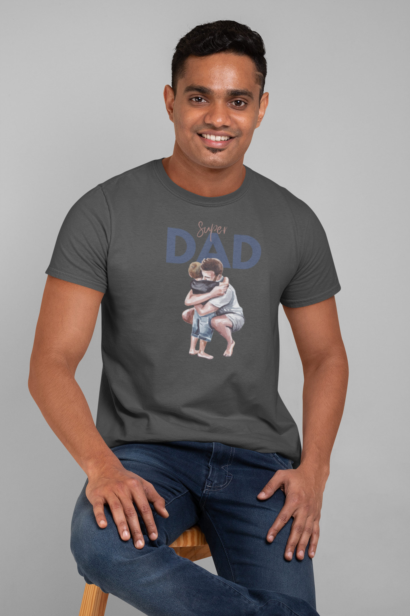 Super Dad Vibes: Premium Cotton Tee for the Ultimate Father