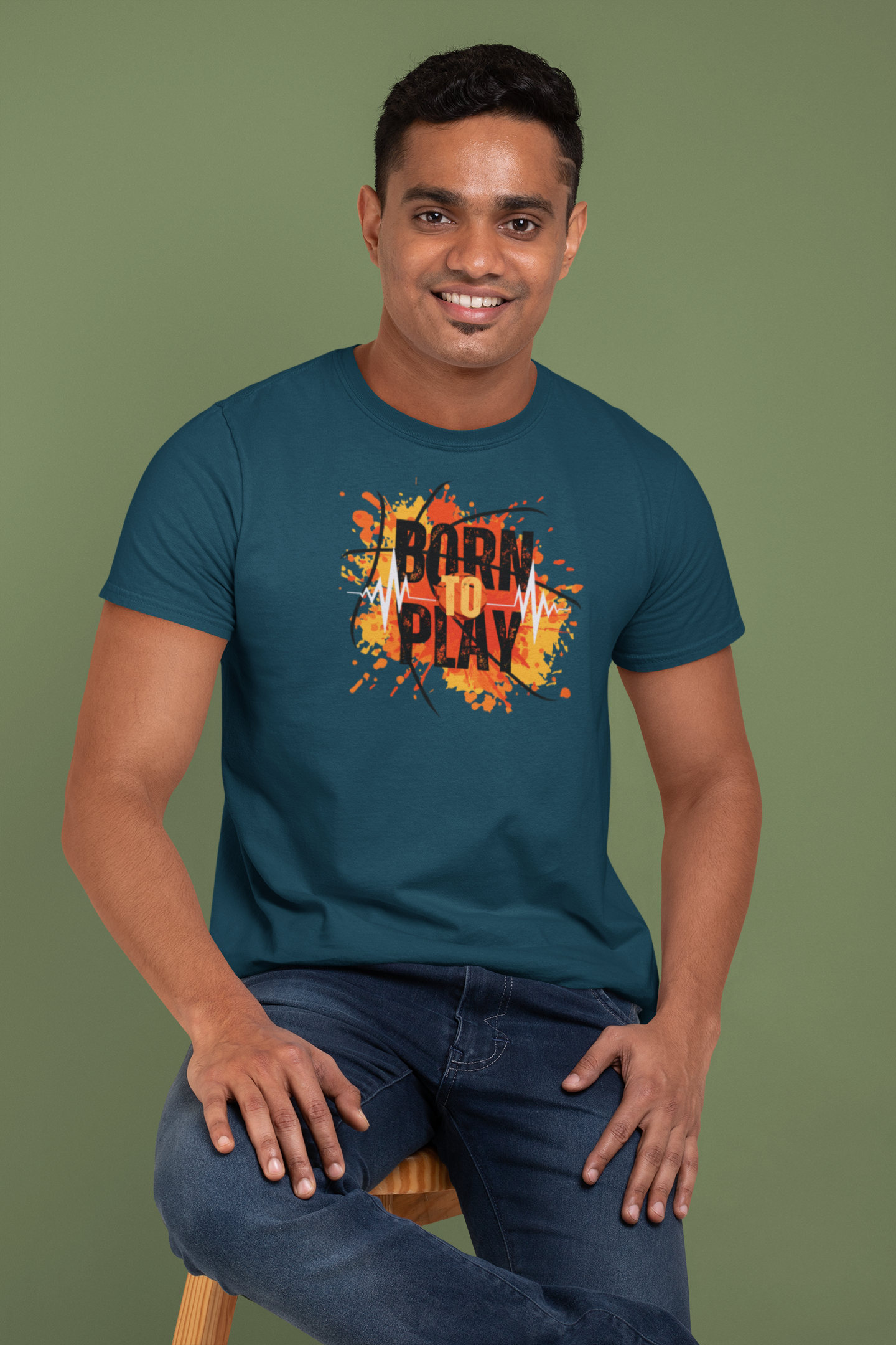 Born to Play Cotton T-Shirt - Comfortable and Stylish Casual Wear