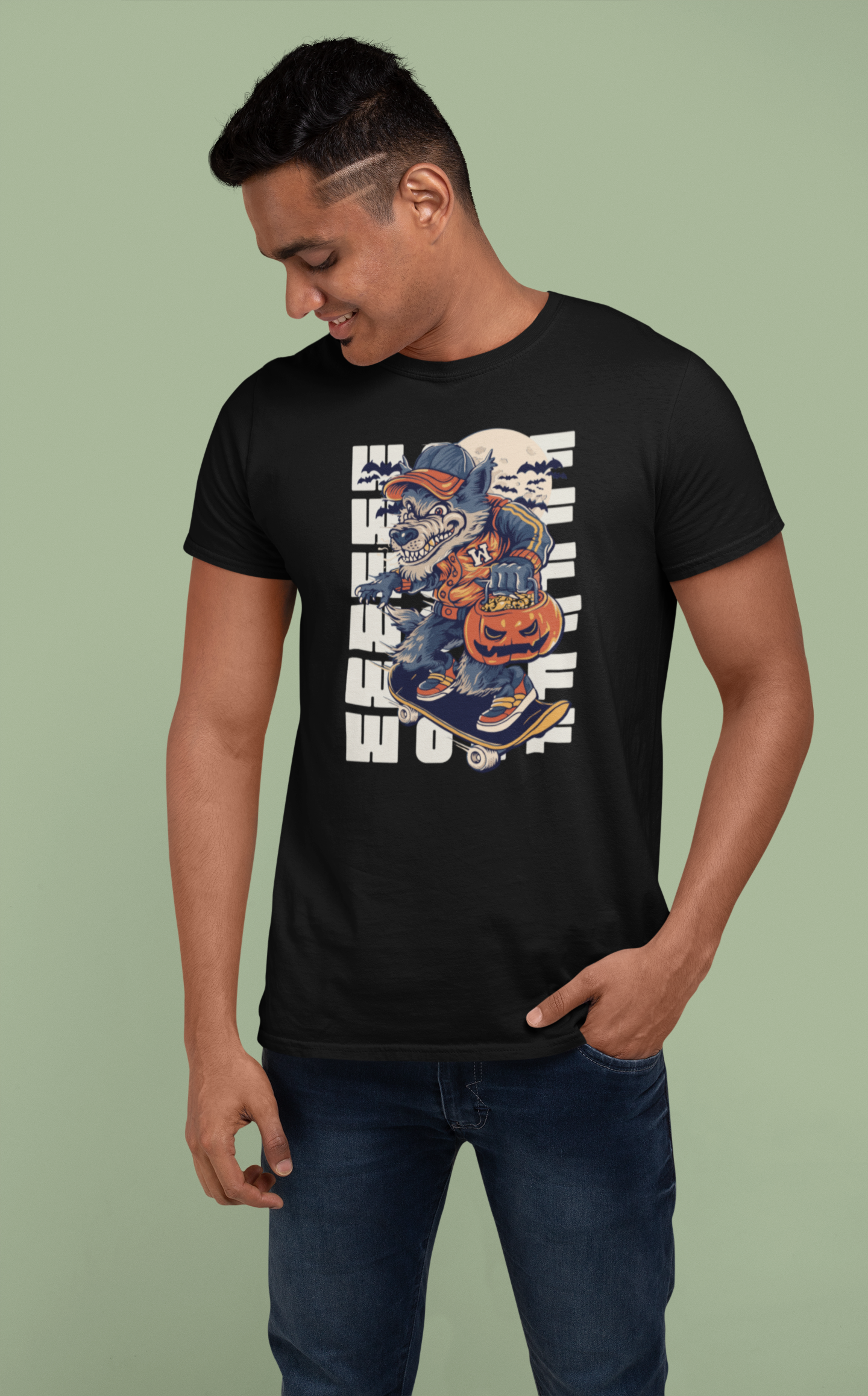 Unleash Your Spirit: Wolf Graphic Cotton T-Shirt