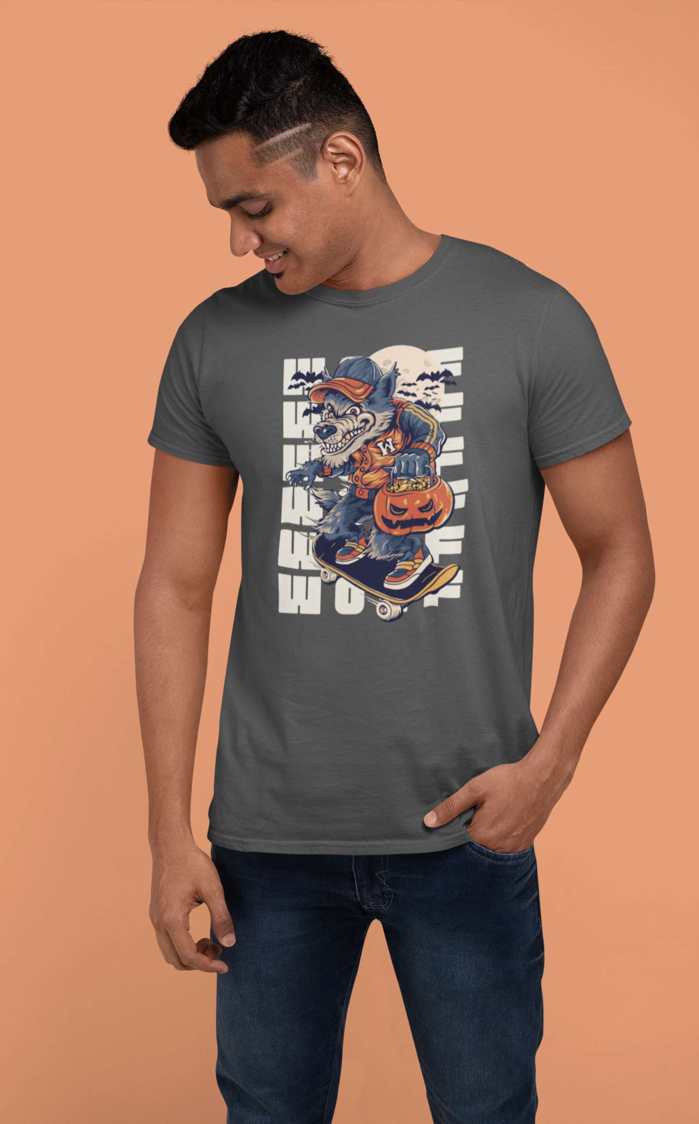 Unleash Your Spirit: Wolf Graphic Cotton T-Shirt