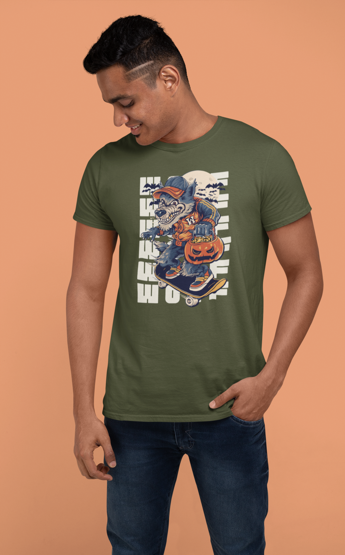 Unleash Your Spirit: Wolf Graphic Cotton T-Shirt