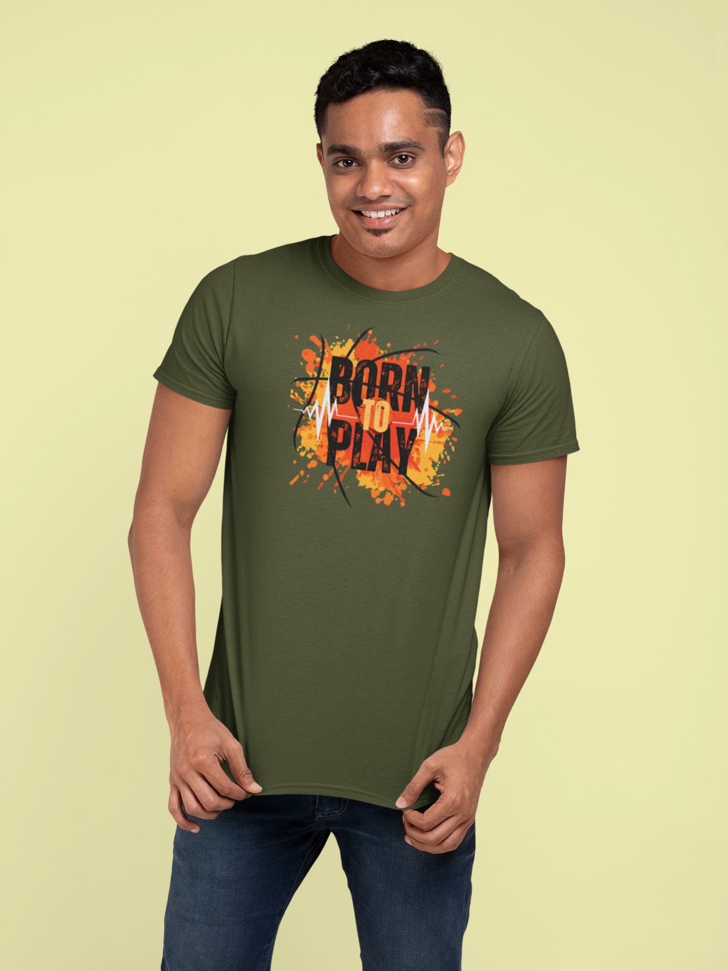 Born to Play Cotton T-Shirt - Comfortable and Stylish Casual Wear