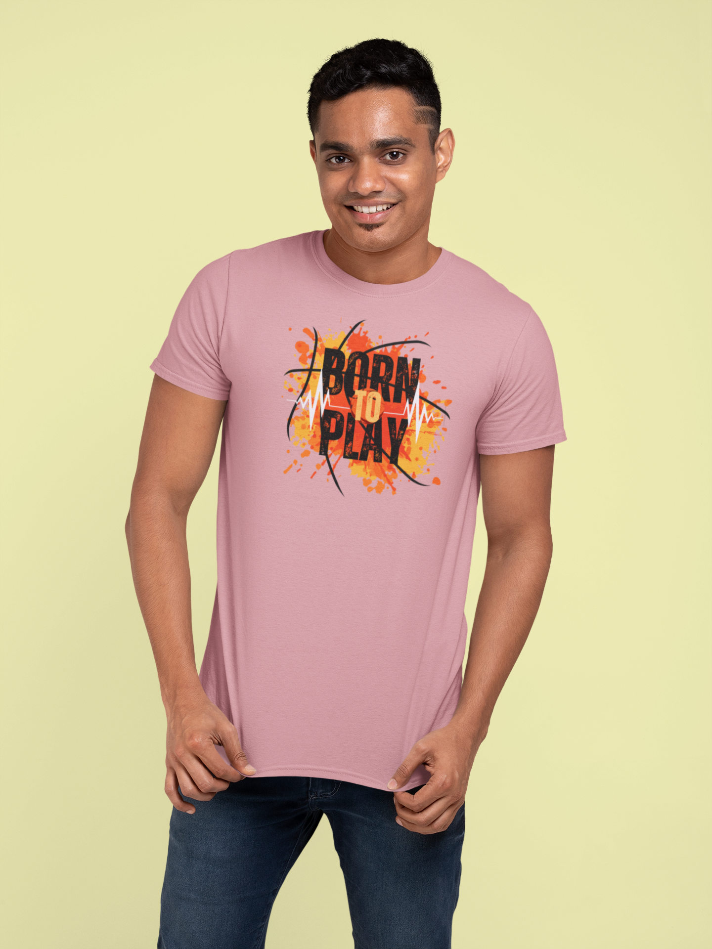 Born to Play Cotton T-Shirt - Comfortable and Stylish Casual Wear