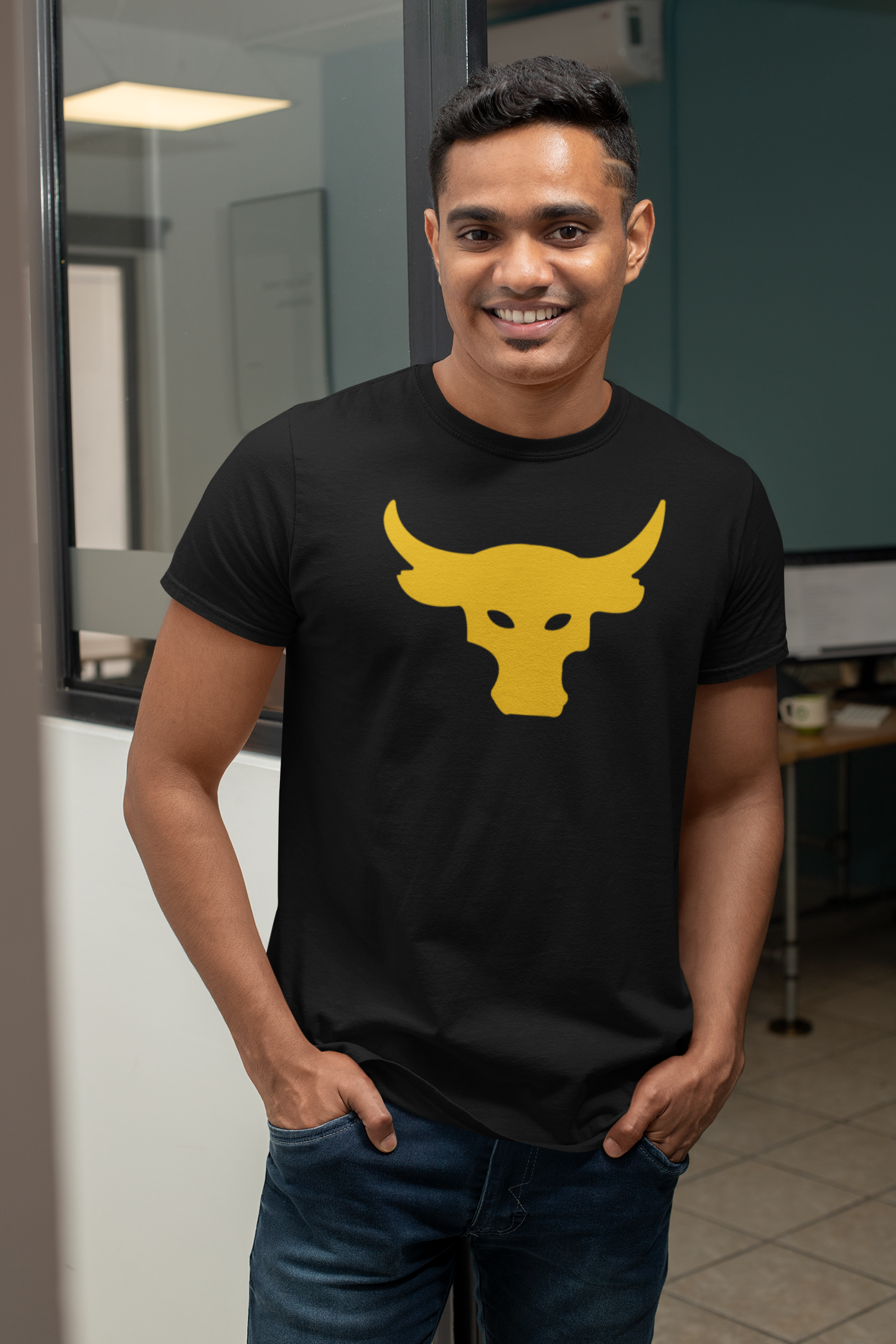 Bull Emblem Cotton Tee - Premium Comfort and Style