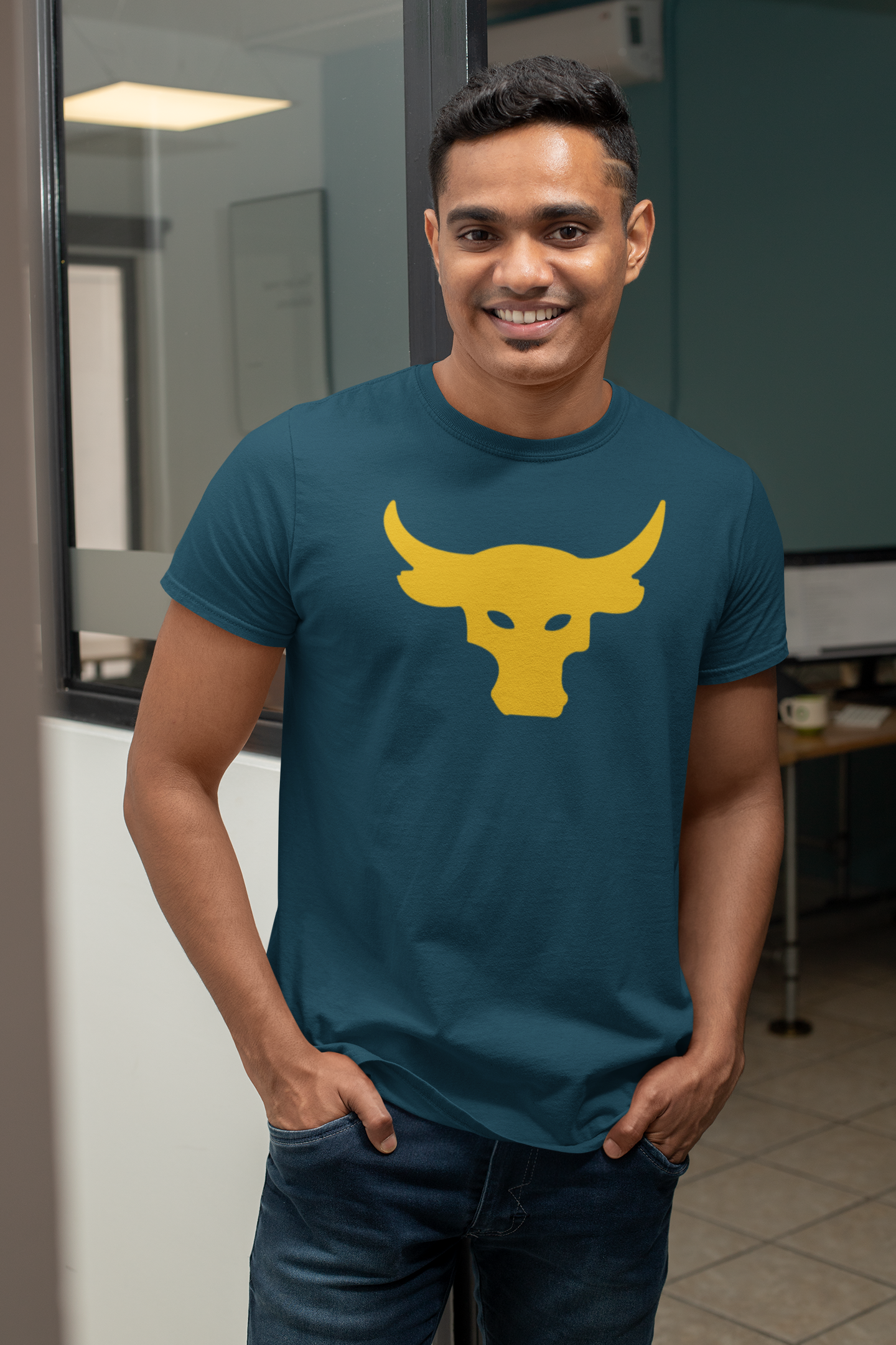 Bull Emblem Cotton Tee - Premium Comfort and Style