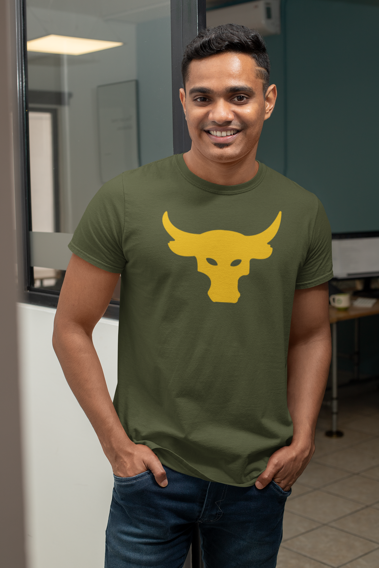 Bull Emblem Cotton Tee - Premium Comfort and Style