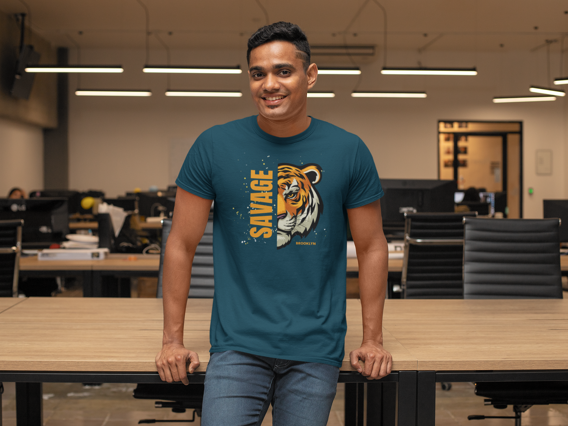 Savage Tiger Vibes: Premium Cotton T-Shirt for a Wild Statement