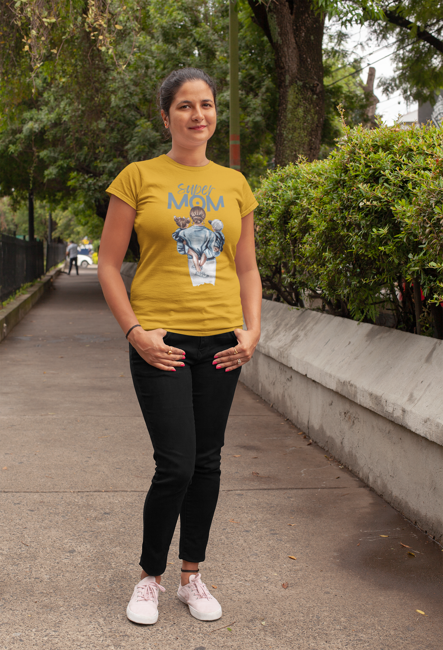 Super Mom Cotton T-Shirt - Comfortable and Stylish Women's Tee for Superhero Moms!