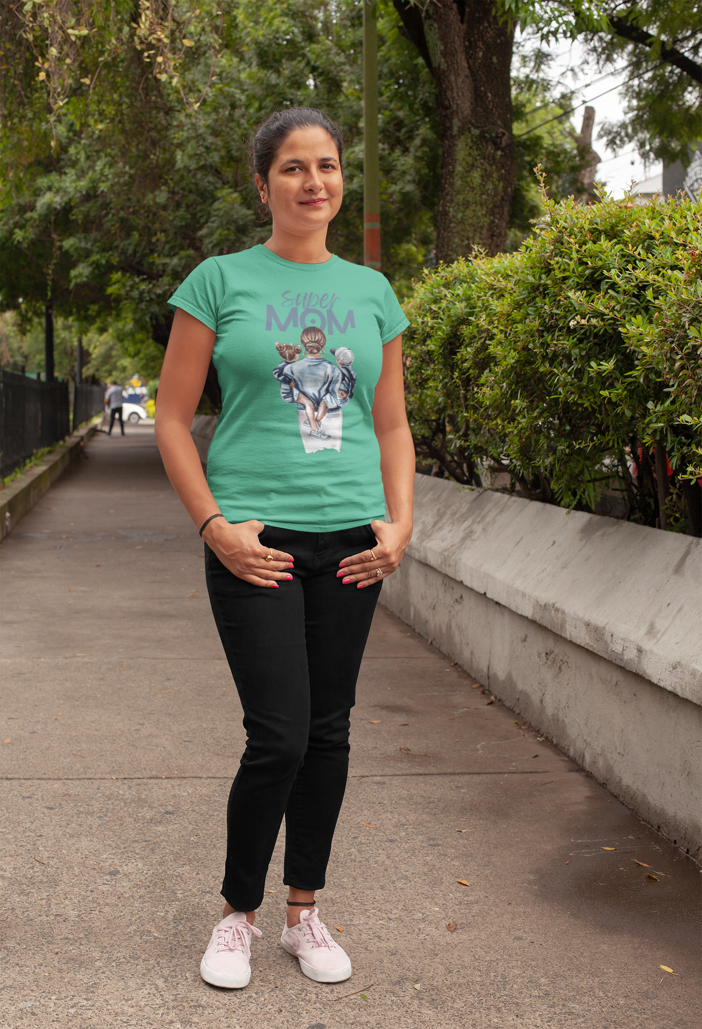 Super Mom Cotton T-Shirt - Comfortable and Stylish Women's Tee for Superhero Moms!