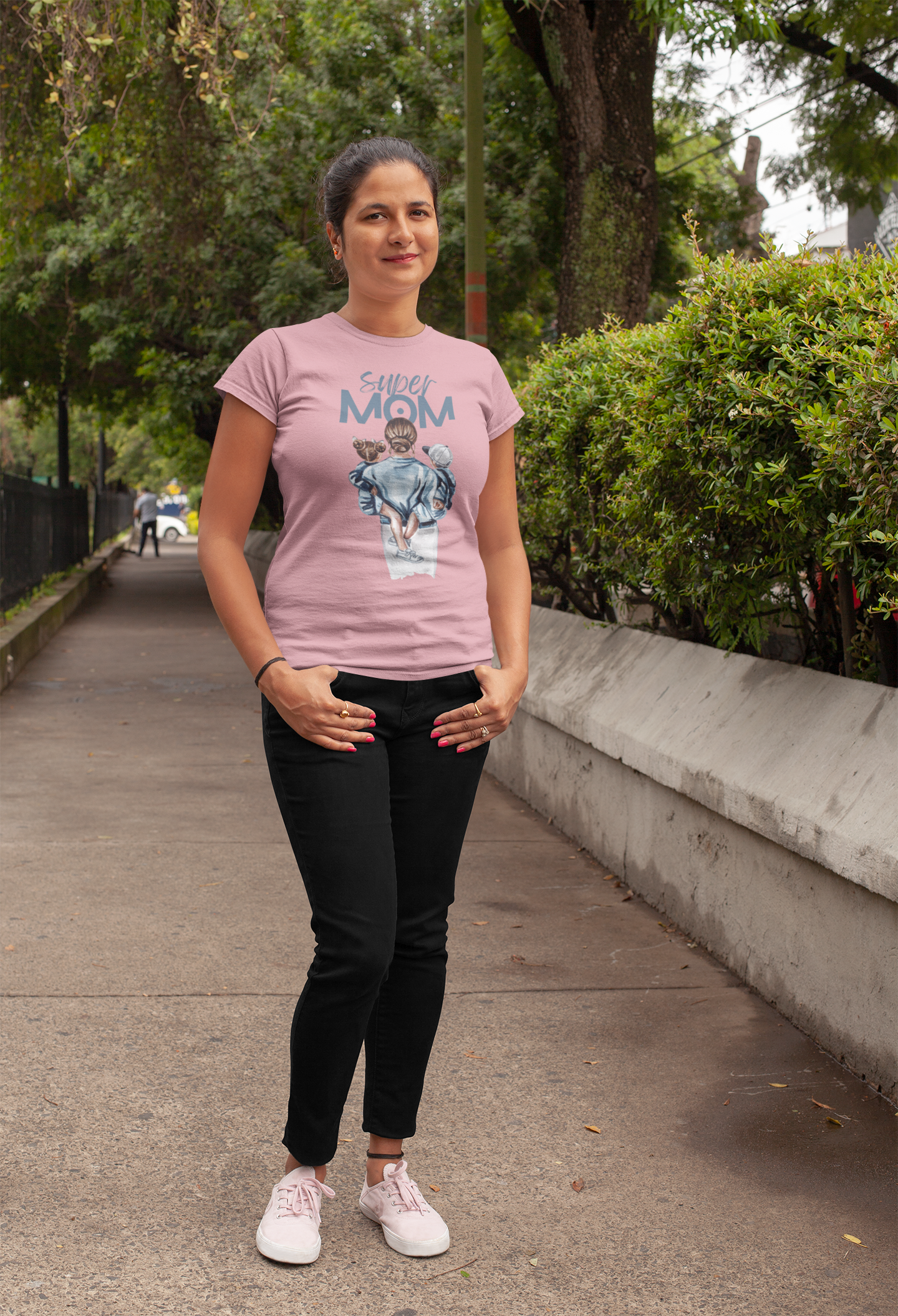 Super Mom Cotton T-Shirt - Comfortable and Stylish Women's Tee for Superhero Moms!