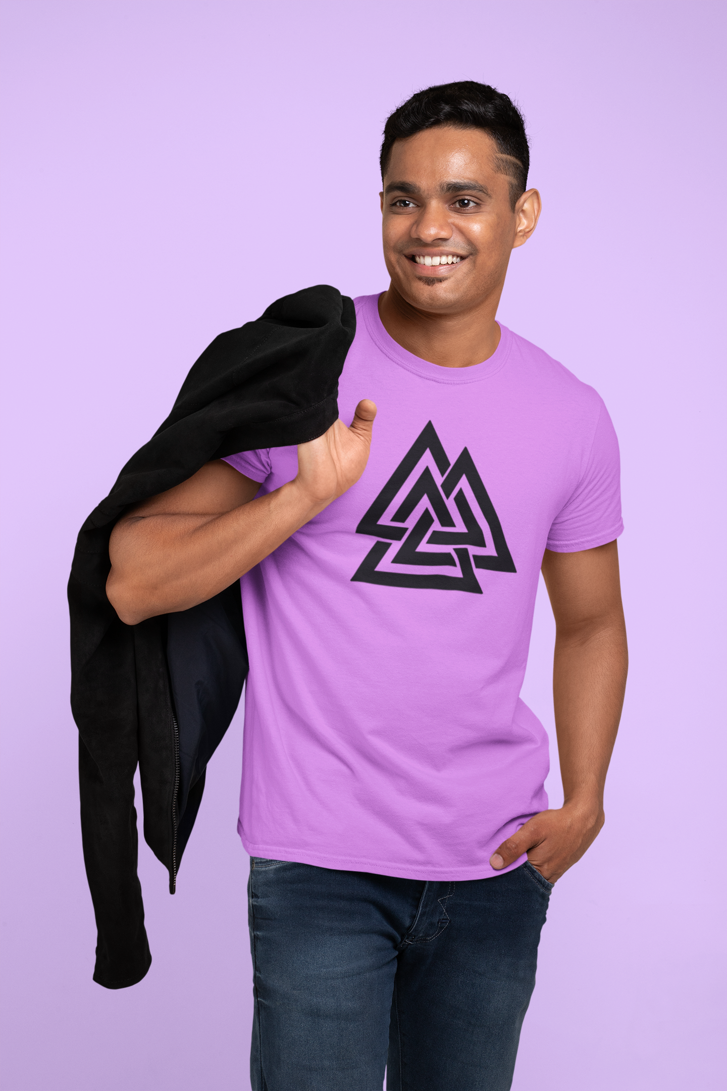 Explore in Style: Travel Triangle Cotton T-Shirt for Globetrotters