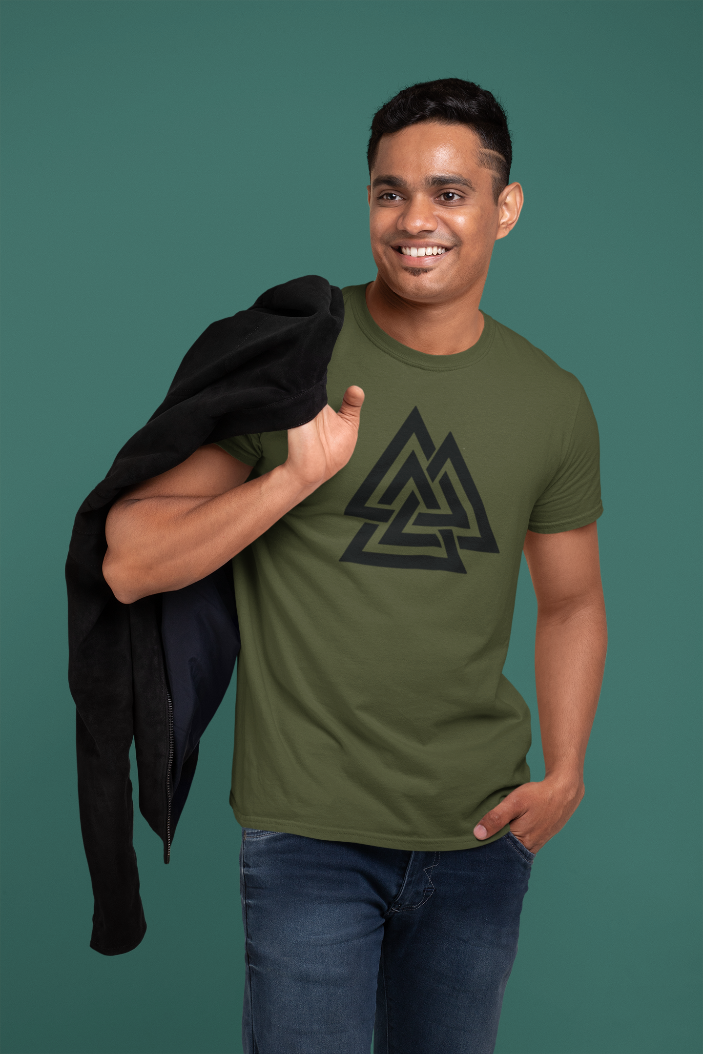 Explore in Style: Travel Triangle Cotton T-Shirt for Globetrotters