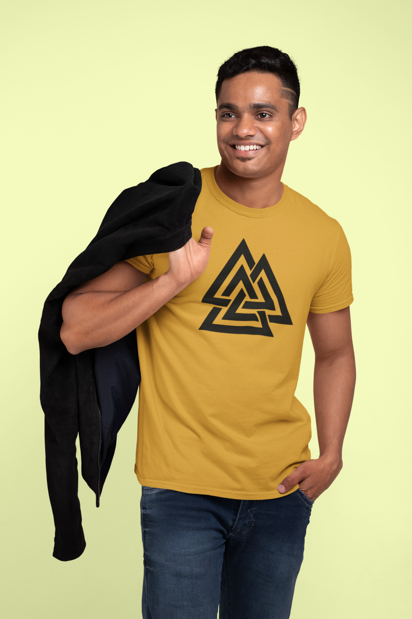 Explore in Style: Travel Triangle Cotton T-Shirt for Globetrotters