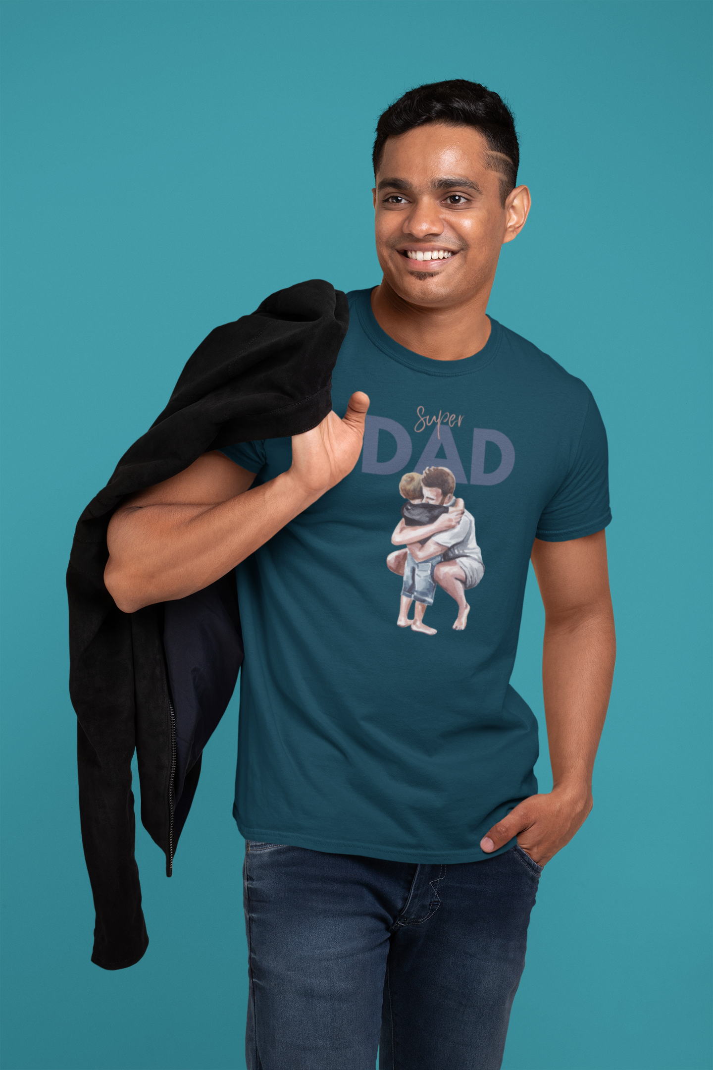 Super Dad Vibes: Premium Cotton Tee for the Ultimate Father