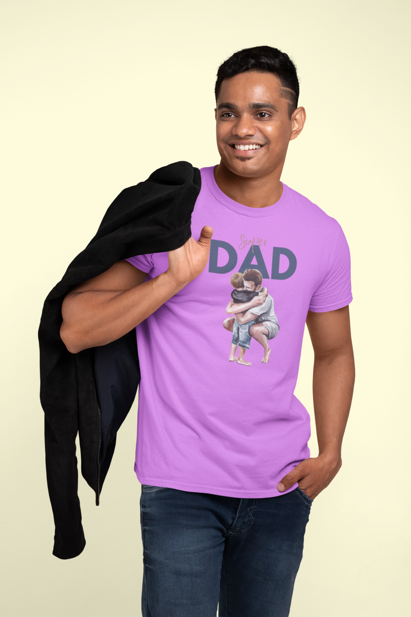 Super Dad Vibes: Premium Cotton Tee for the Ultimate Father