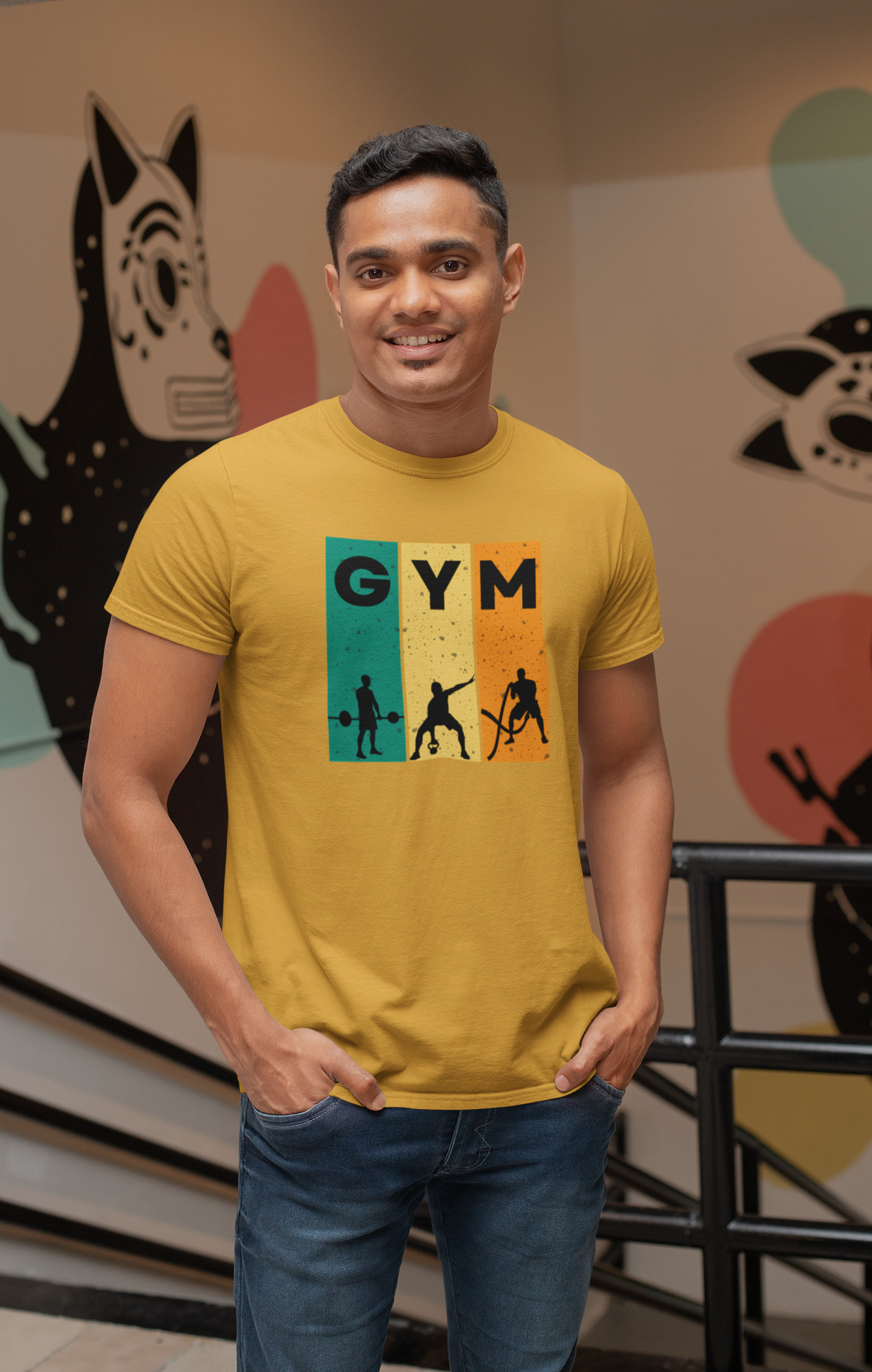 Classic Cotton GYM Tee - Unisex Fitness Shirt for Workout Enthusiasts