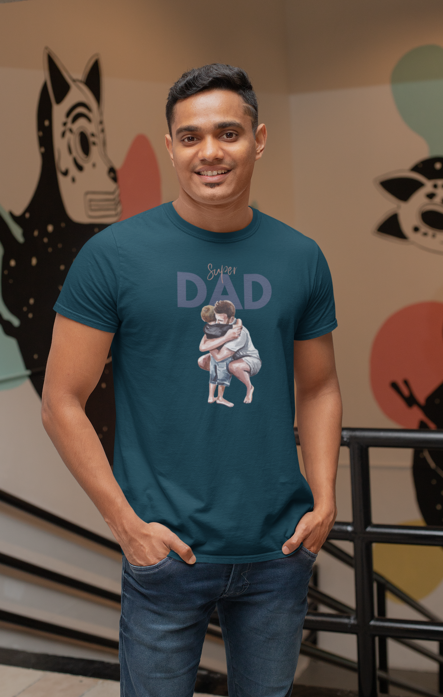 Super Dad Vibes: Premium Cotton Tee for the Ultimate Father