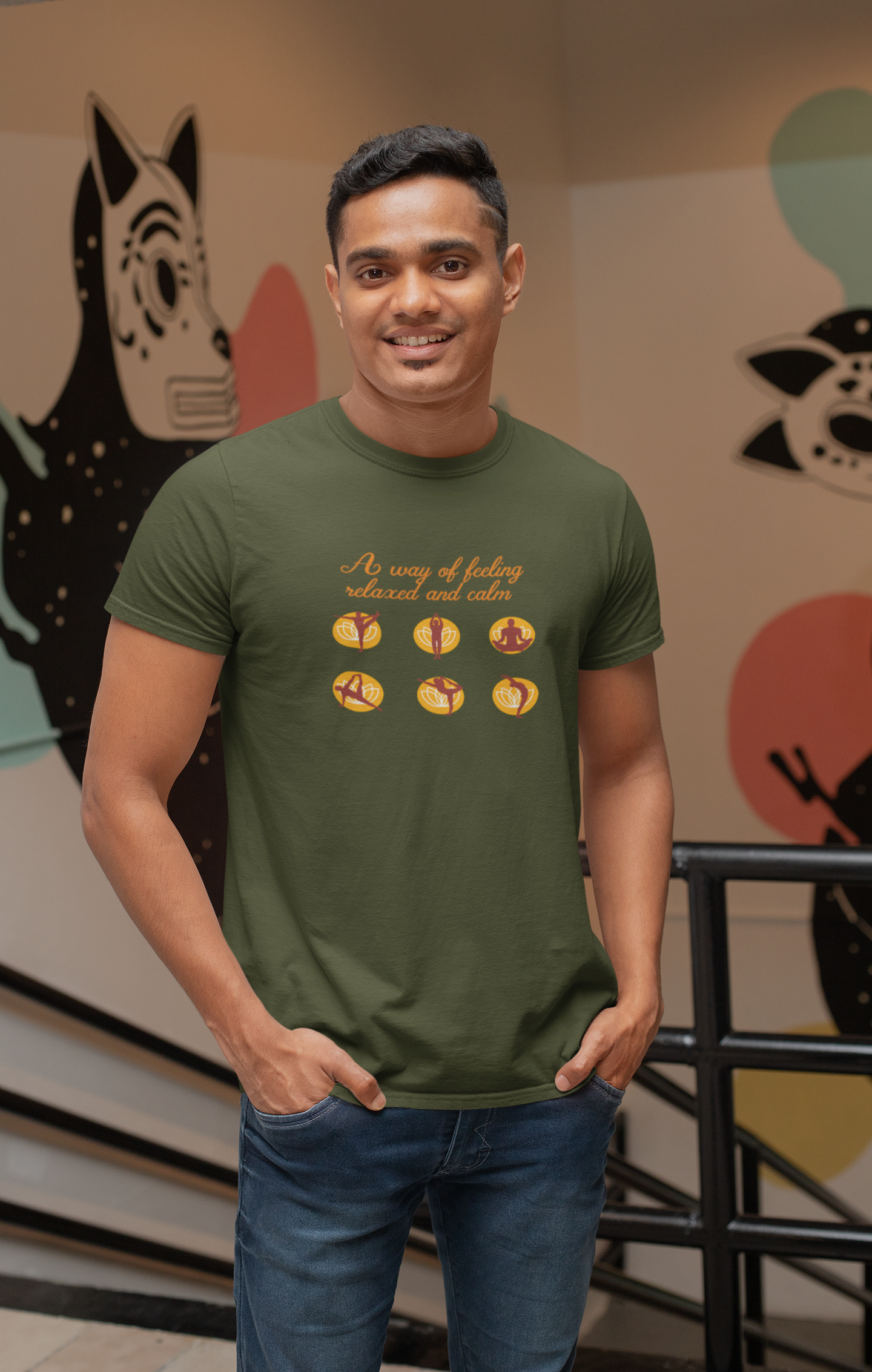 A Way of Feeling Relaxed and Simple Cotton T-Shirt - Comfortable and Casual Style