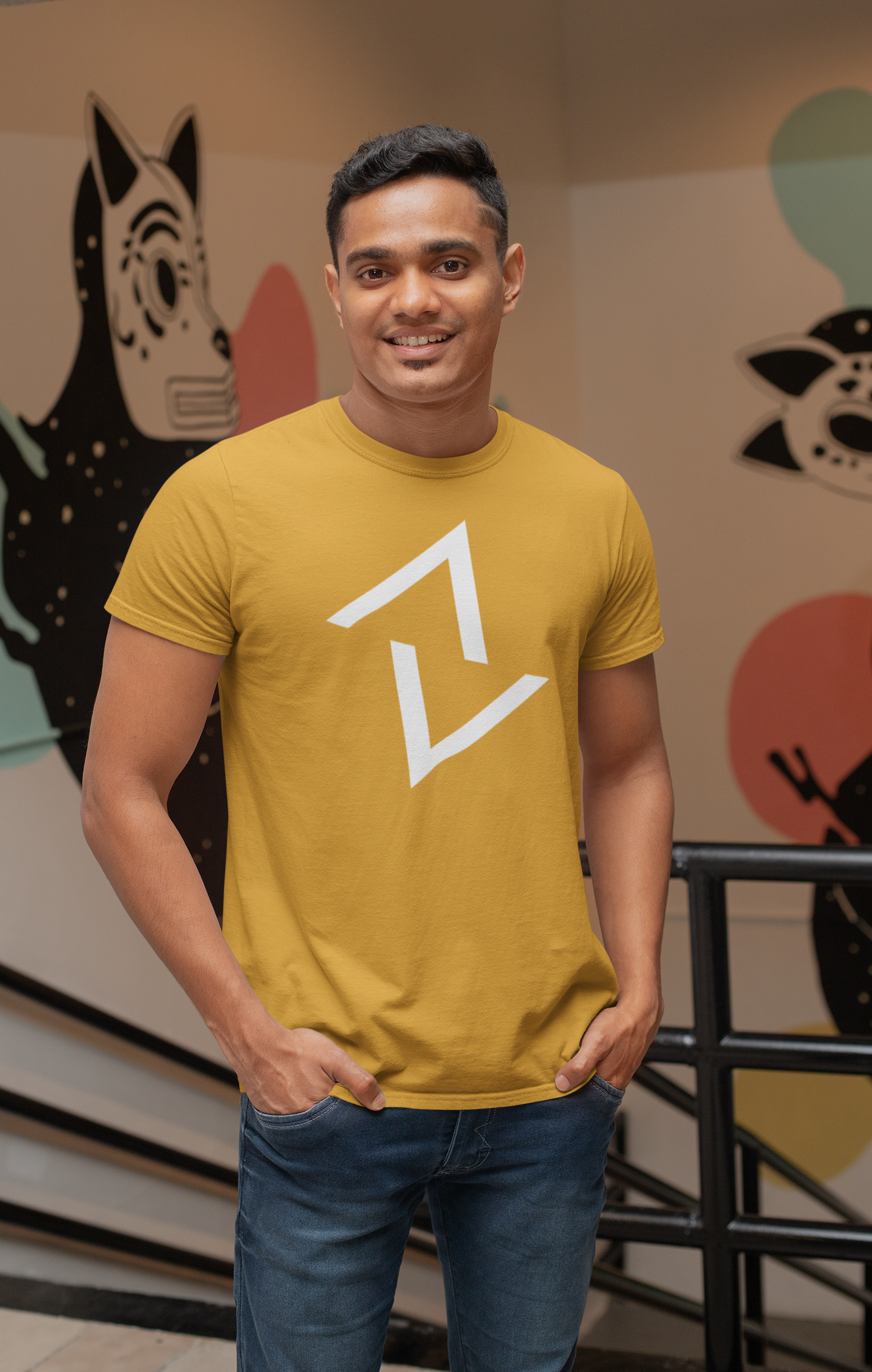 Cotton Triangle Print T-Shirt – Comfortable and Stylish Casual Wear