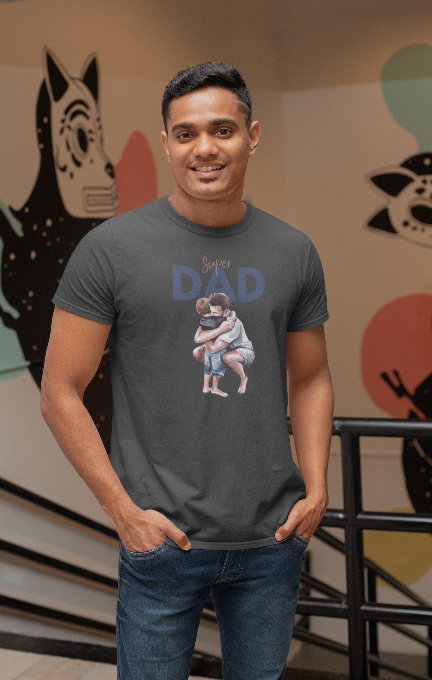 Super Dad Vibes: Premium Cotton Tee for the Ultimate Father