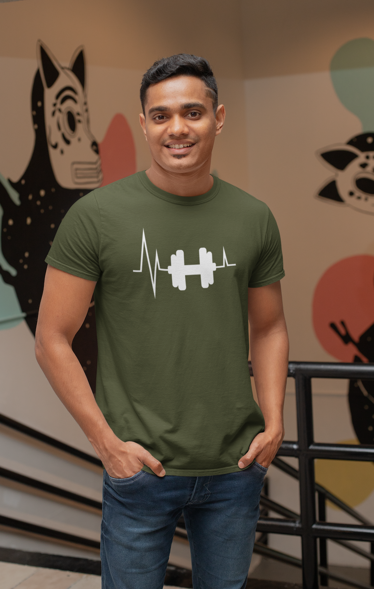 Premium Dumbell Cotton T-shirt - Embrace Comfort in Workout Fashion