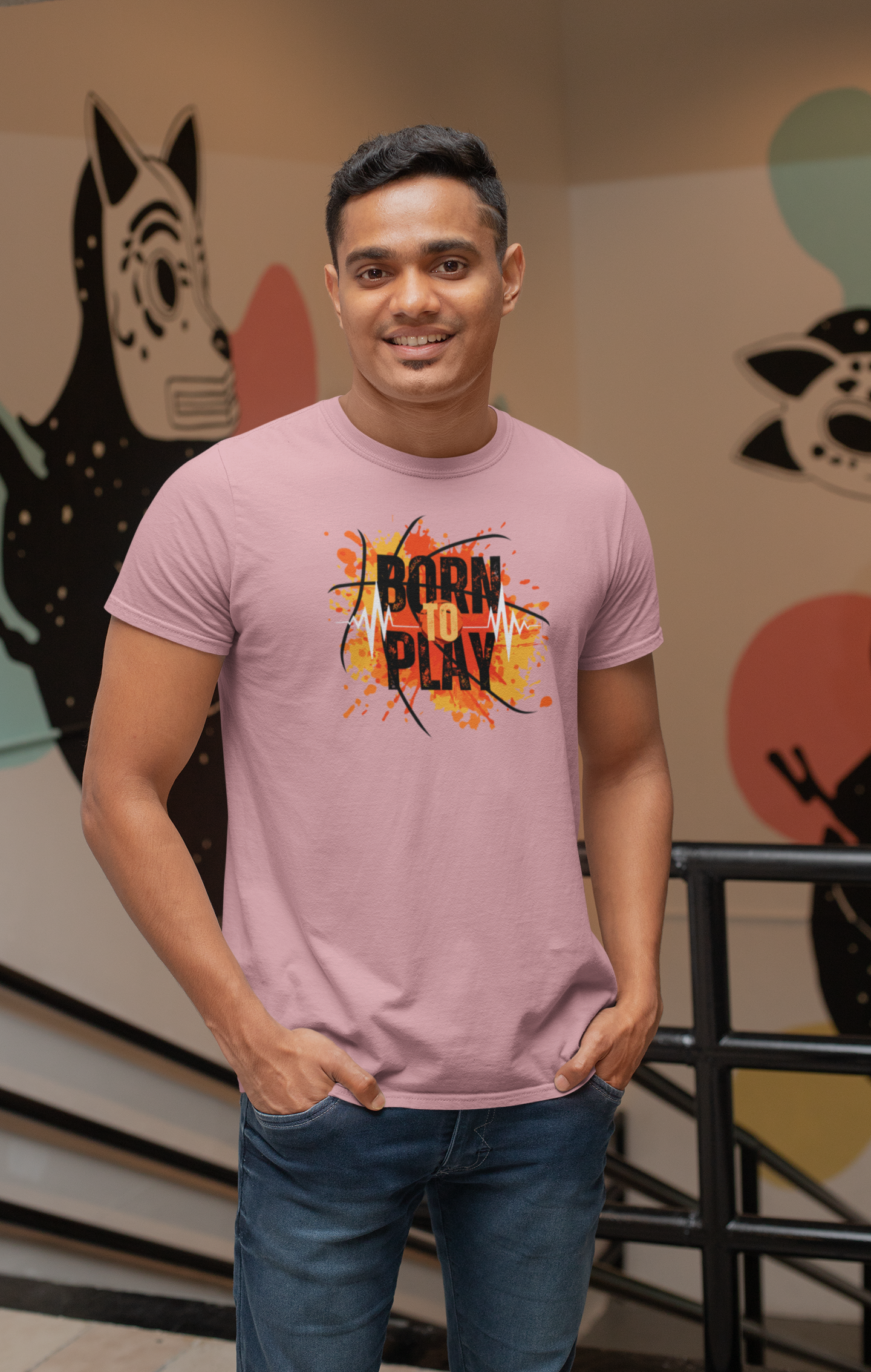 Born to Play Cotton T-Shirt - Comfortable and Stylish Casual Wear