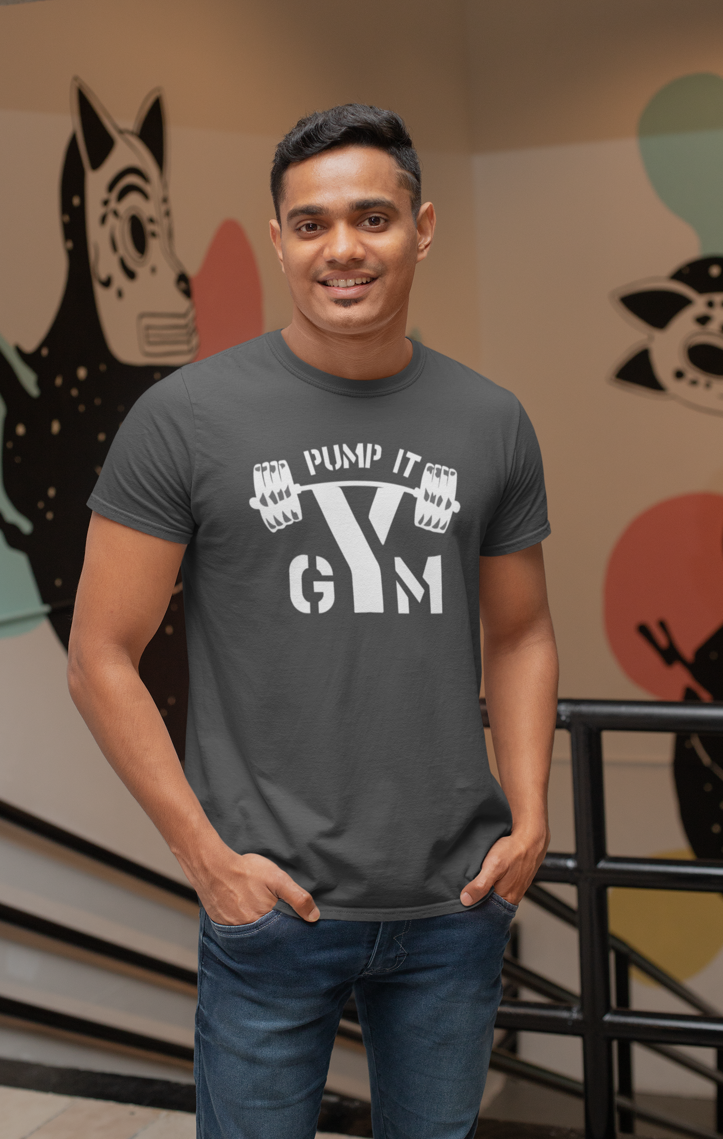 Pump It GYM Signature Cotton Tee - Unleash Your Power in Style