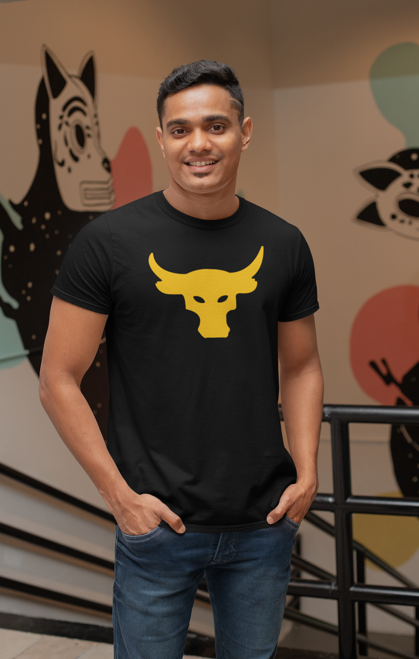 Bull Emblem Cotton Tee - Premium Comfort and Style