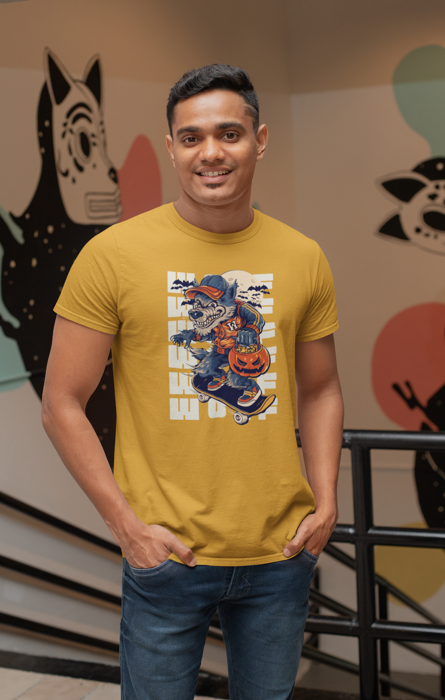 Unleash Your Spirit: Wolf Graphic Cotton T-Shirt