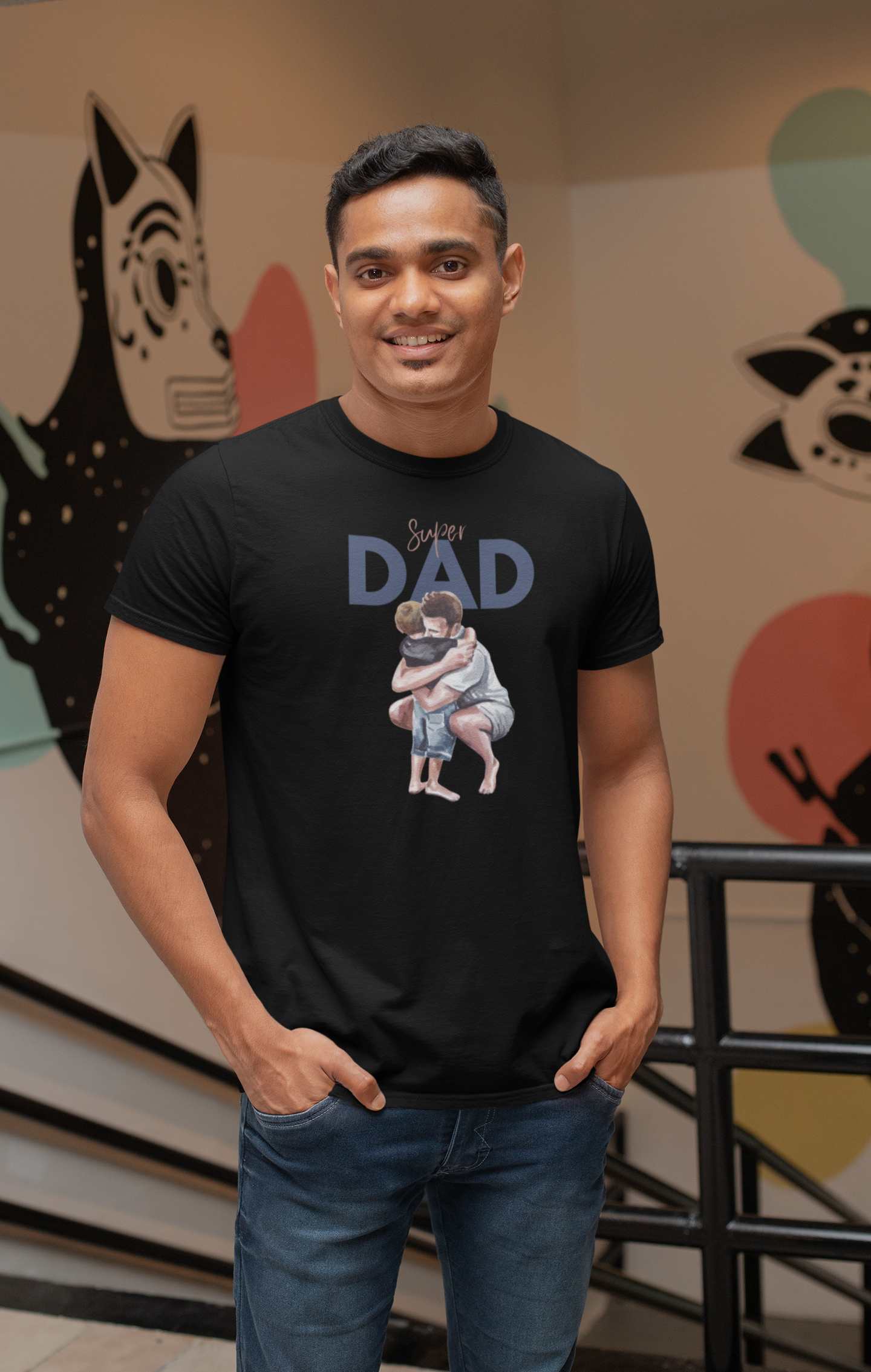 Super Dad Vibes: Premium Cotton Tee for the Ultimate Father