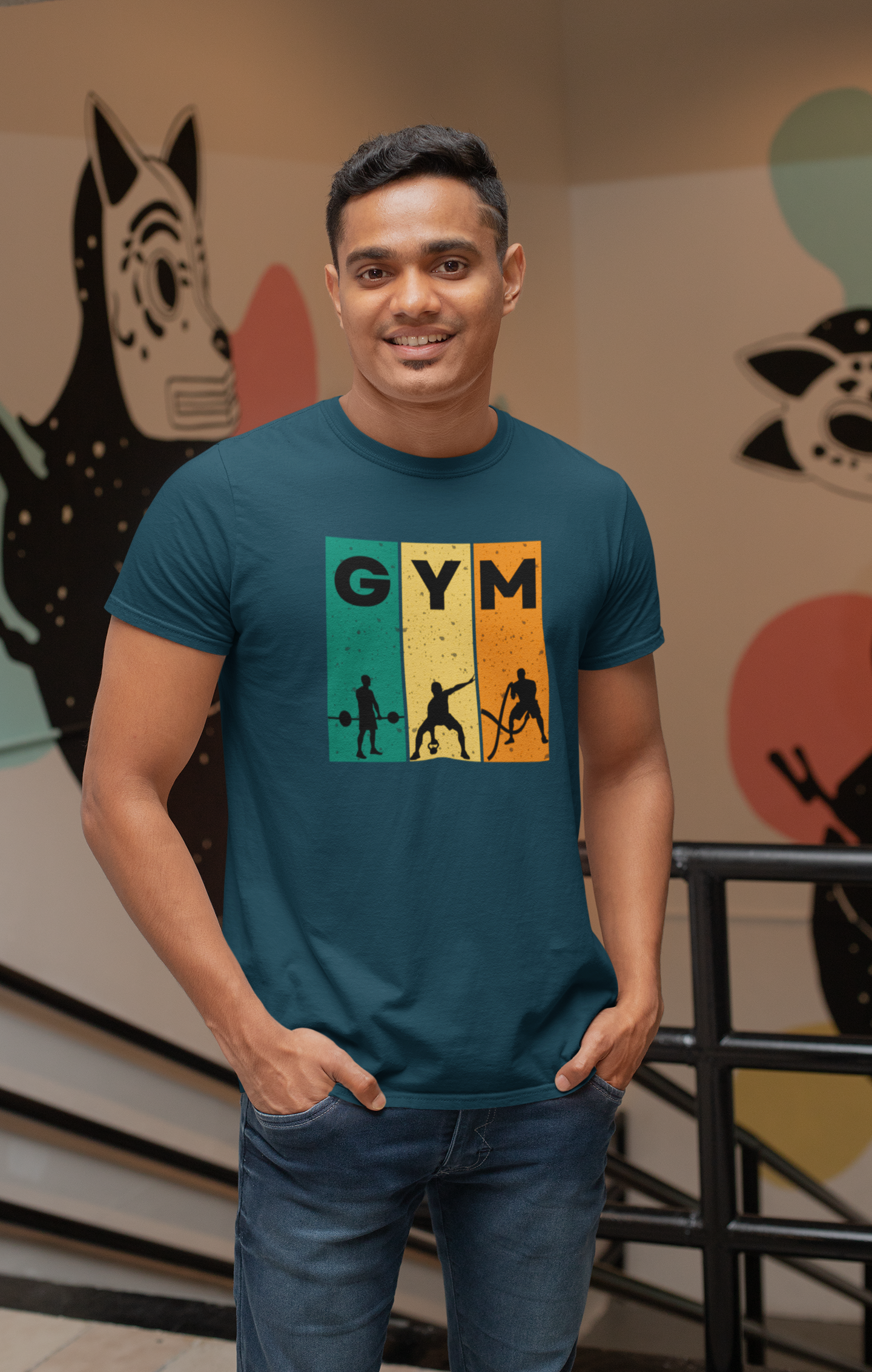 Classic Cotton GYM Tee - Unisex Fitness Shirt for Workout Enthusiasts