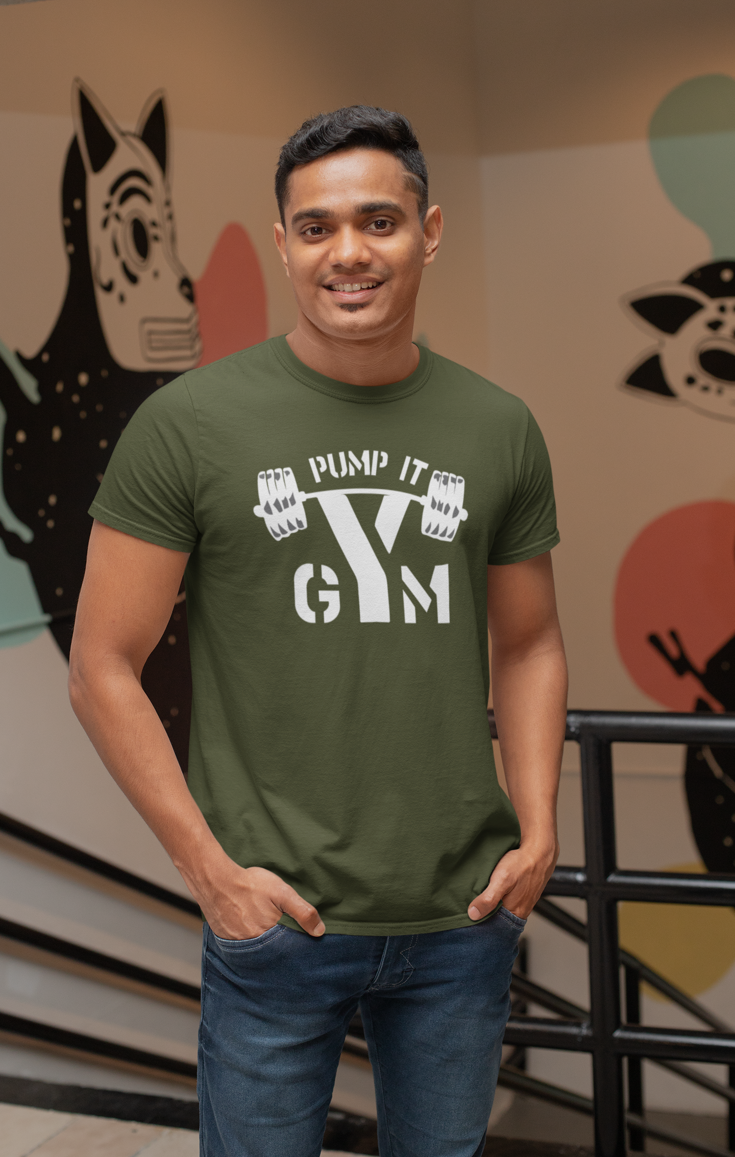 Pump It GYM Signature Cotton Tee - Unleash Your Power in Style