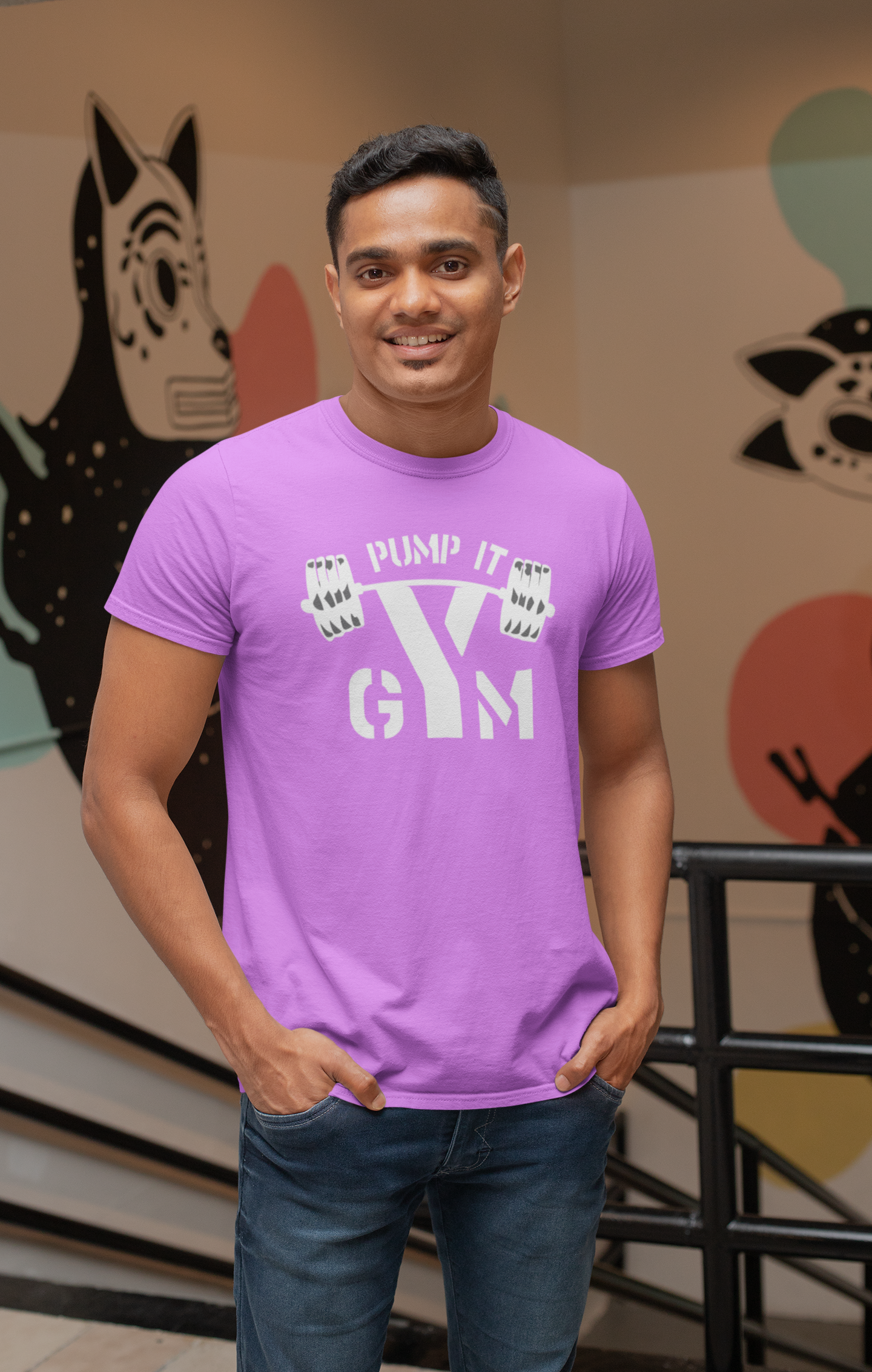 Pump It GYM Signature Cotton Tee - Unleash Your Power in Style