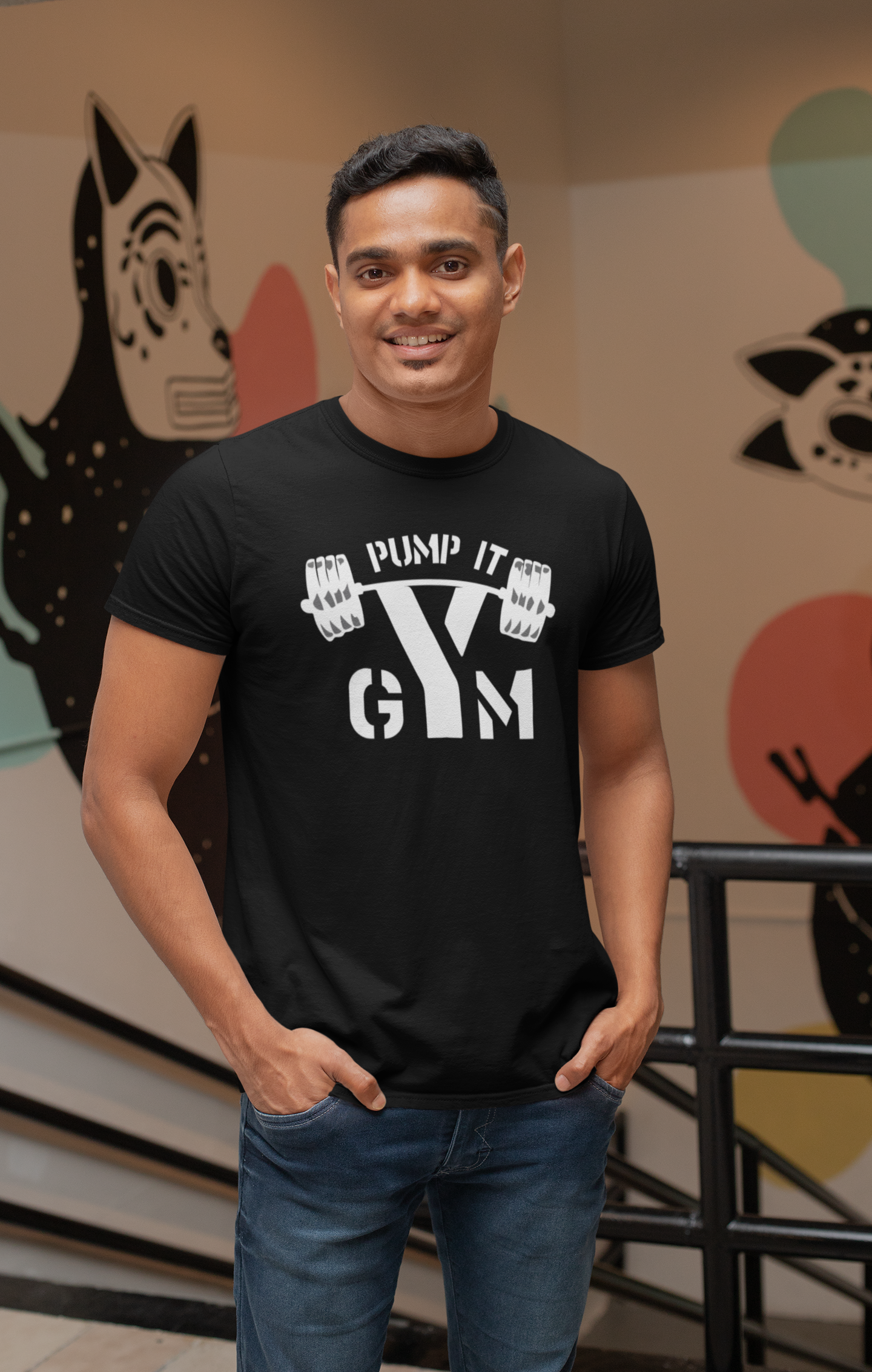 Pump It GYM Signature Cotton Tee - Unleash Your Power in Style